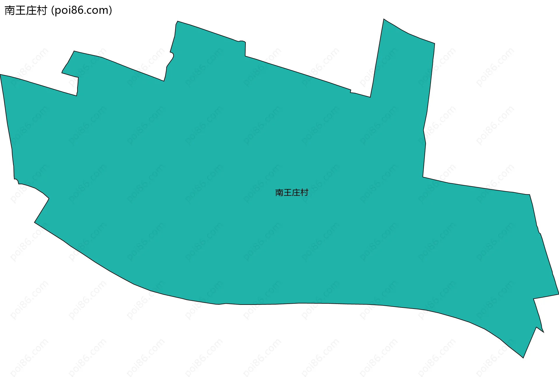 南王庄村边界地图