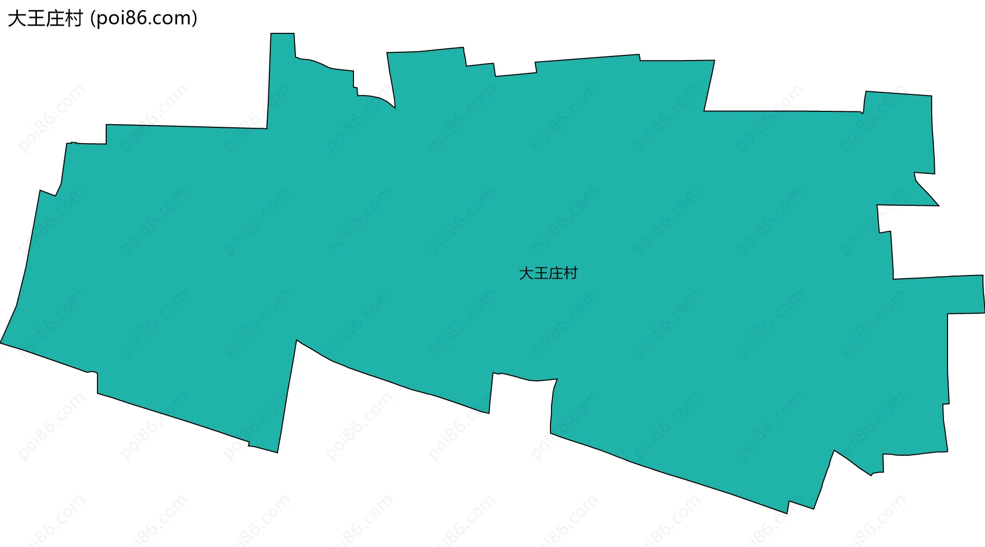 大王庄村边界地图