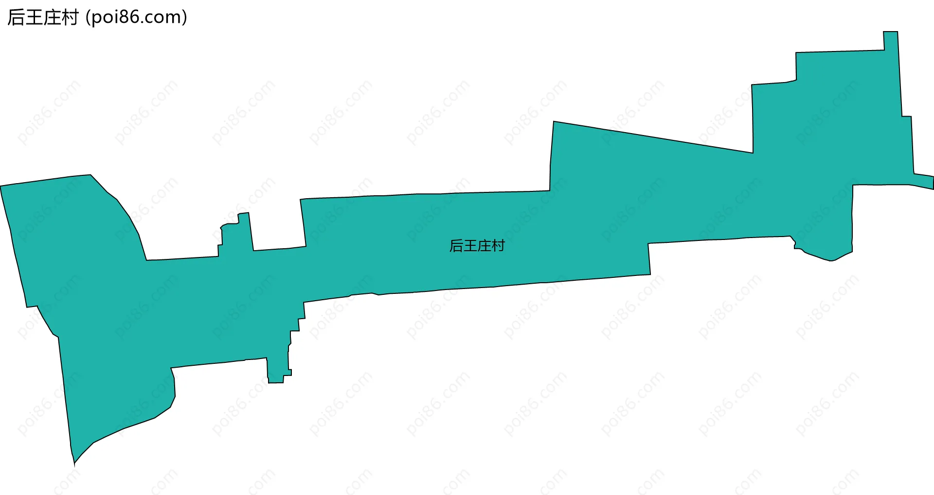 后王庄村边界地图