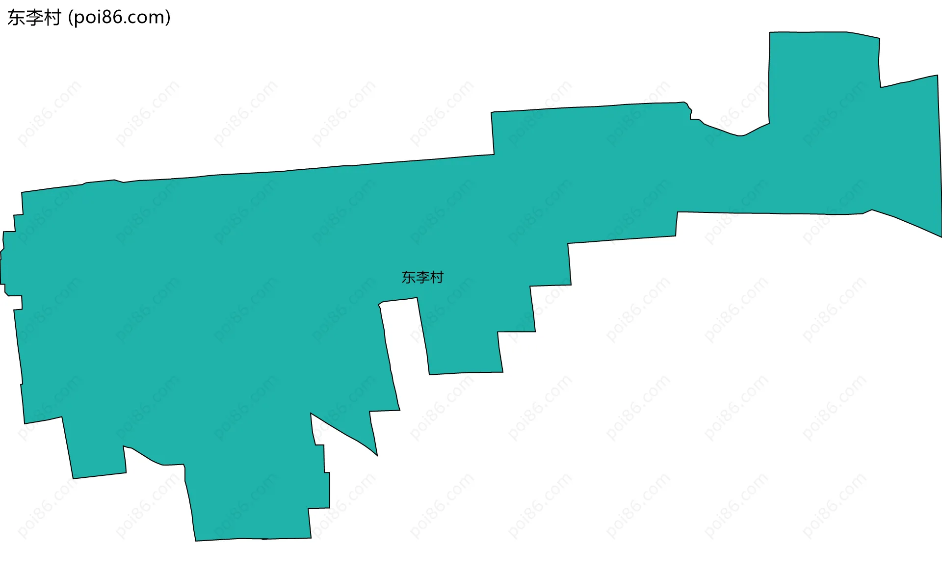 东李村边界地图