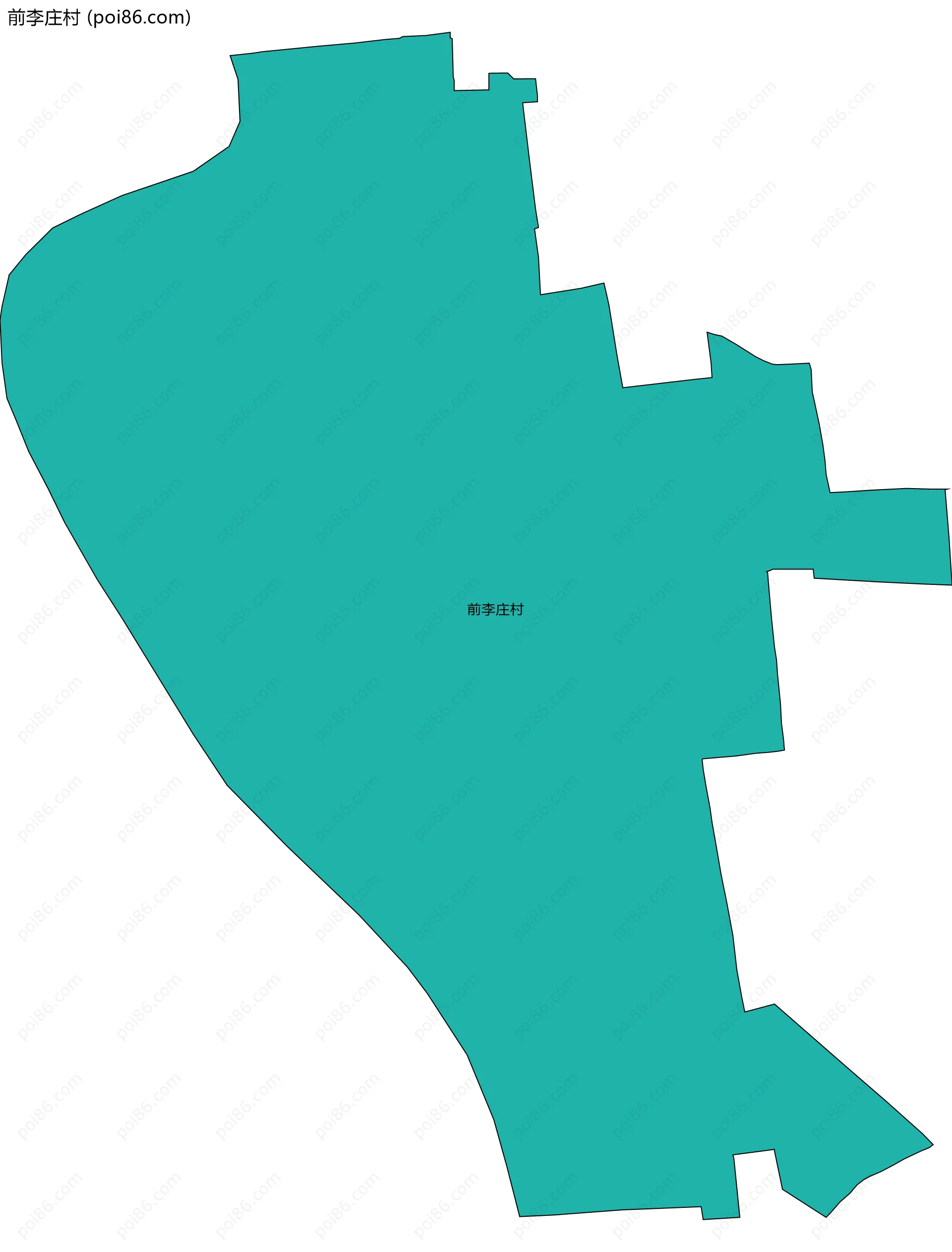 前李庄村边界地图