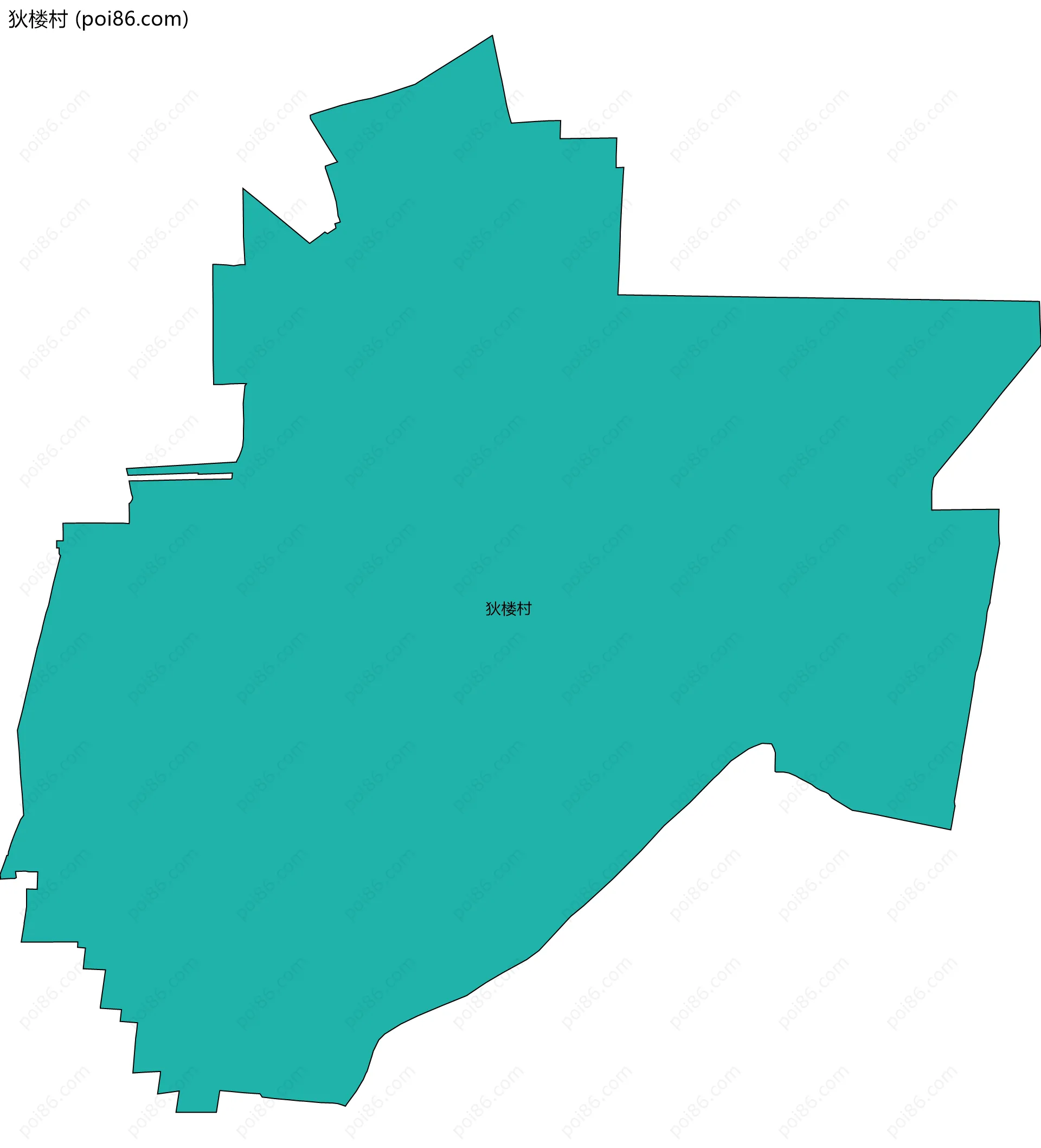 狄楼村边界地图