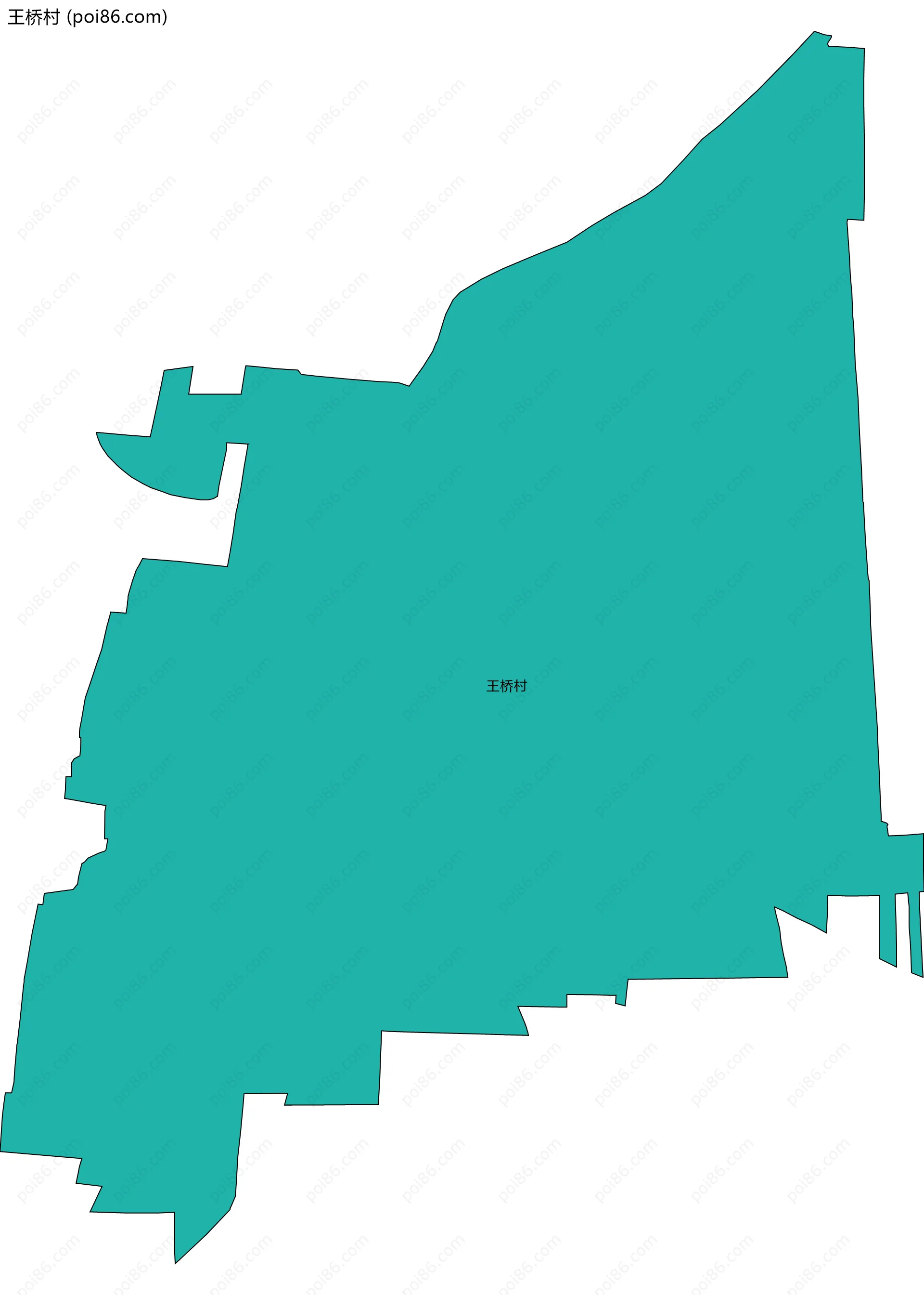 王桥村边界地图