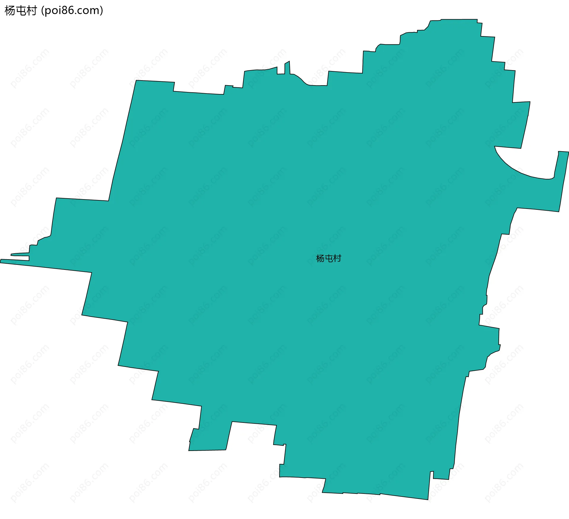 杨屯村边界地图