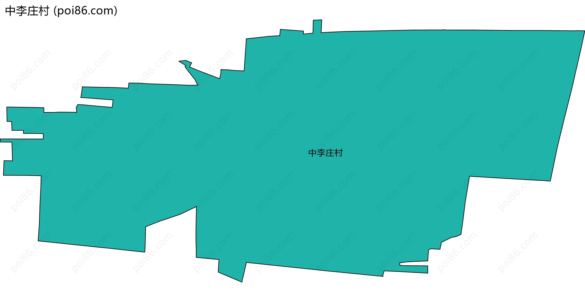 中李庄村边界地图