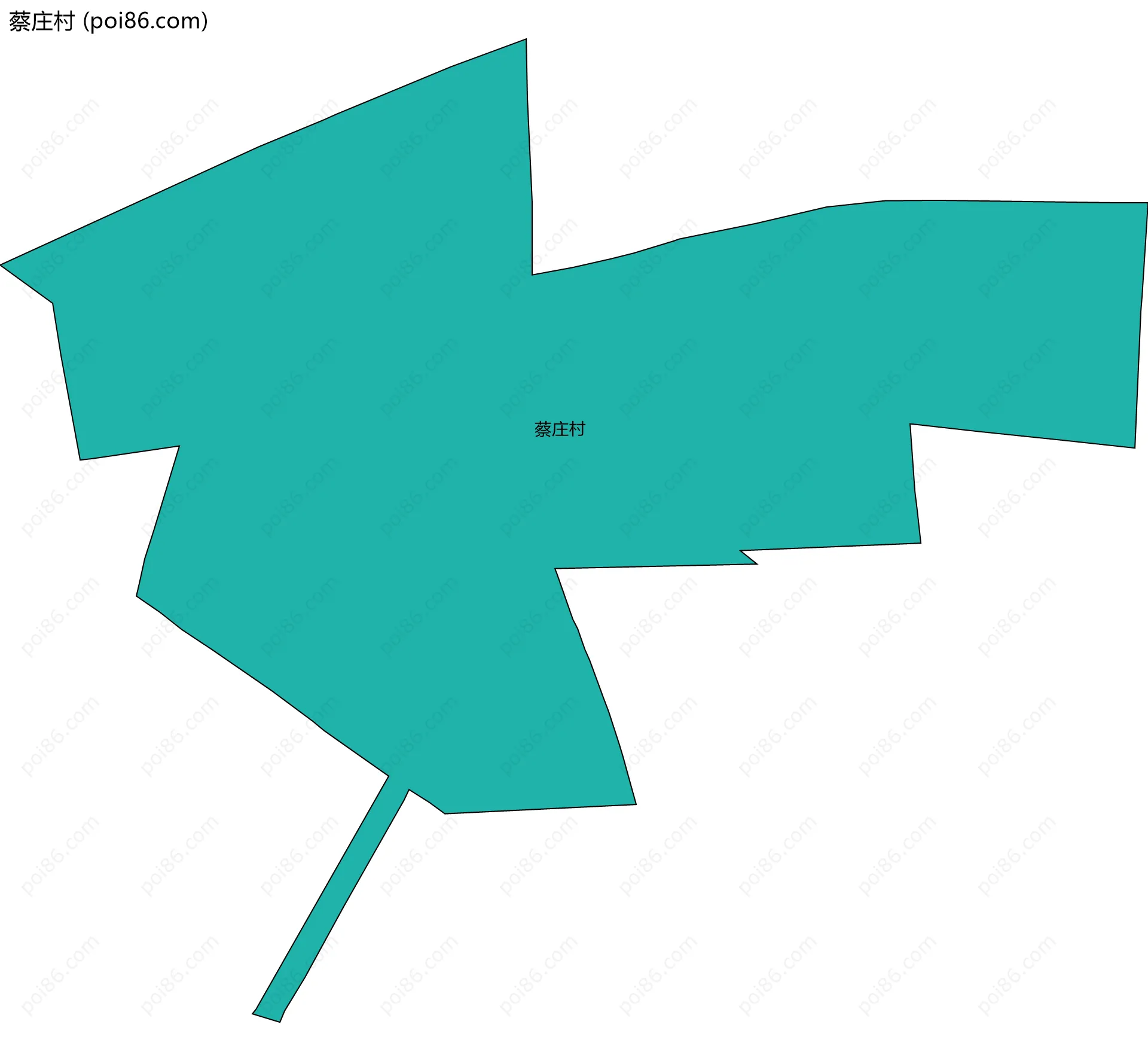 蔡庄村边界地图