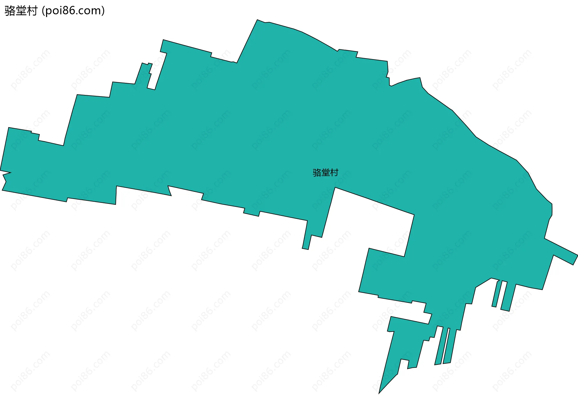 骆堂村边界地图