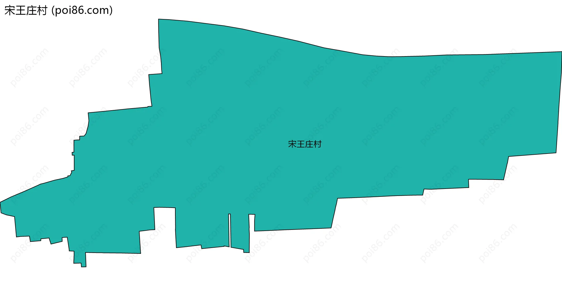 宋王庄村边界地图