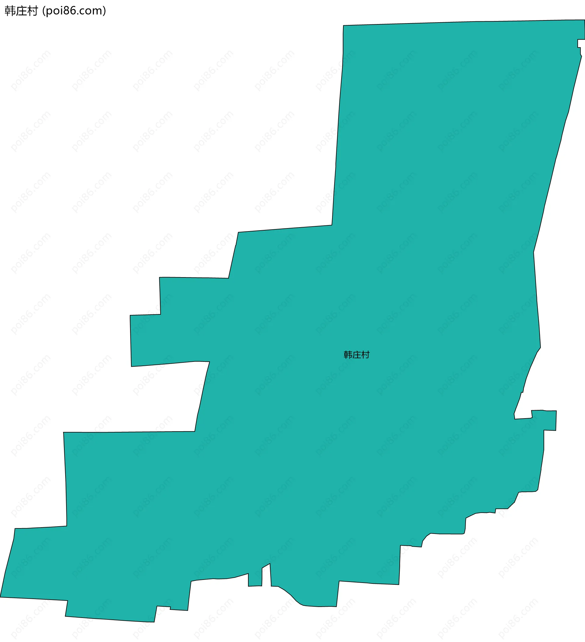 韩庄村边界地图