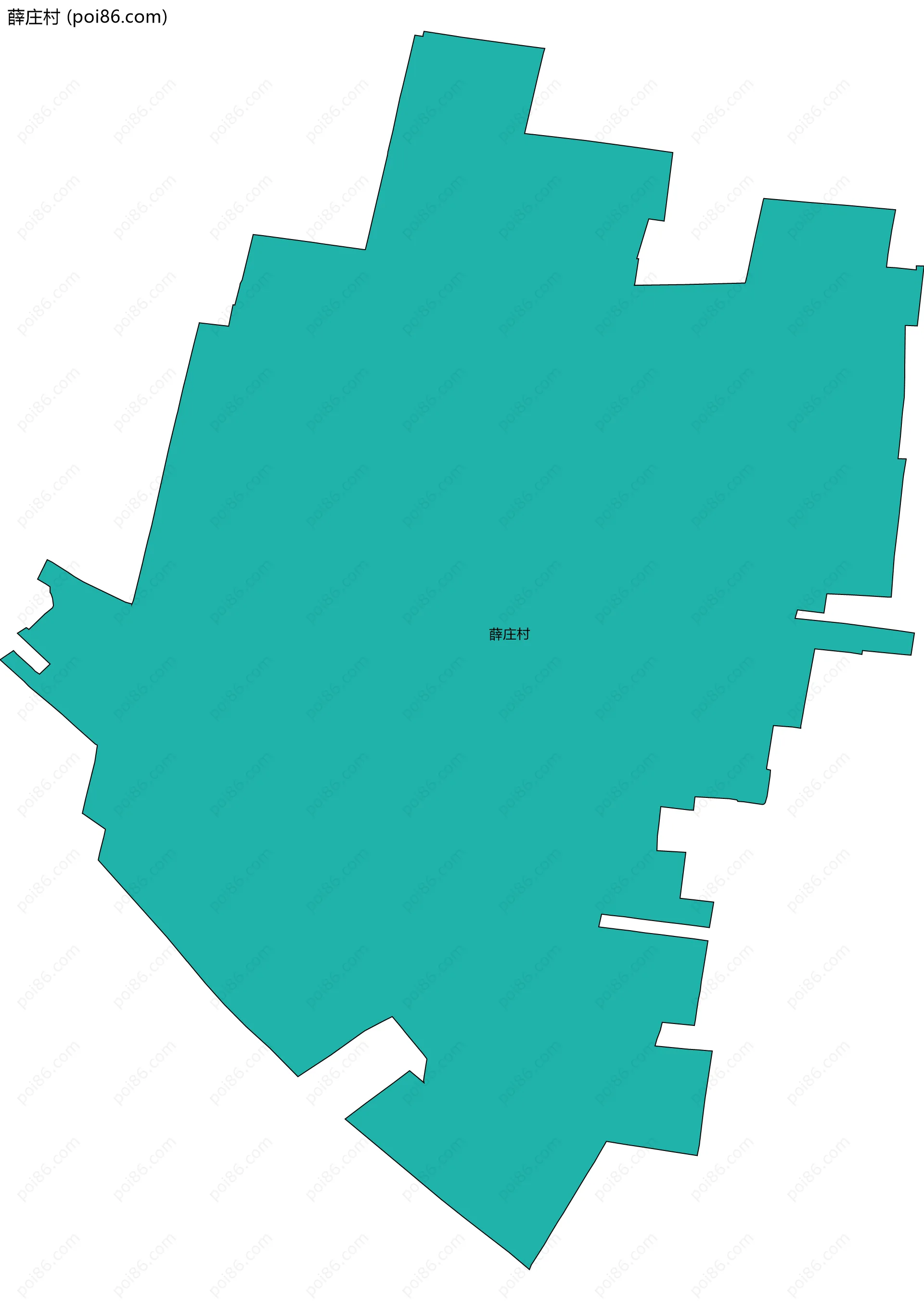 薛庄村边界地图