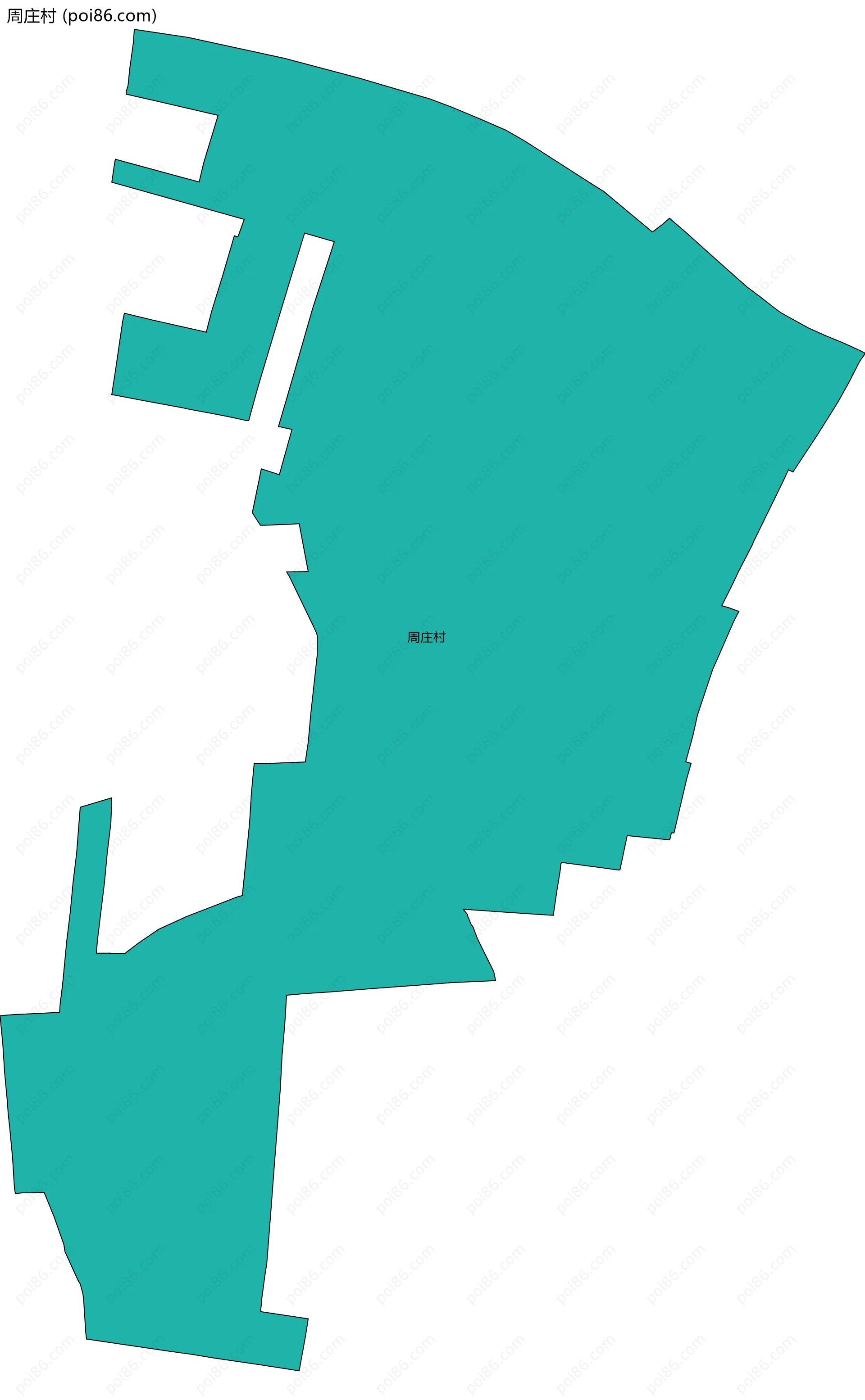 周庄村边界地图