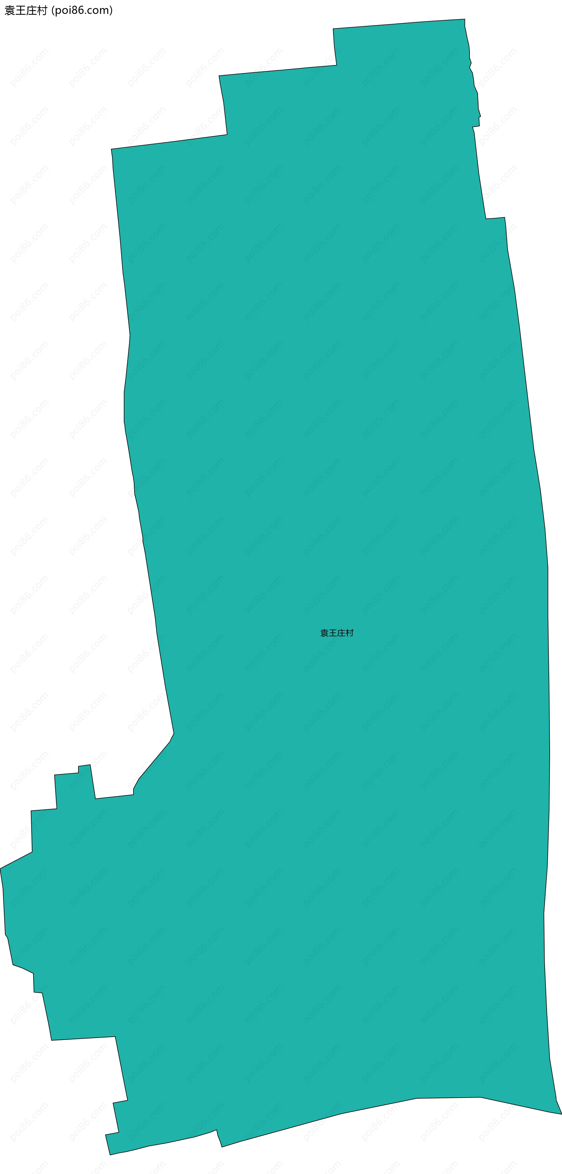 袁王庄村边界地图