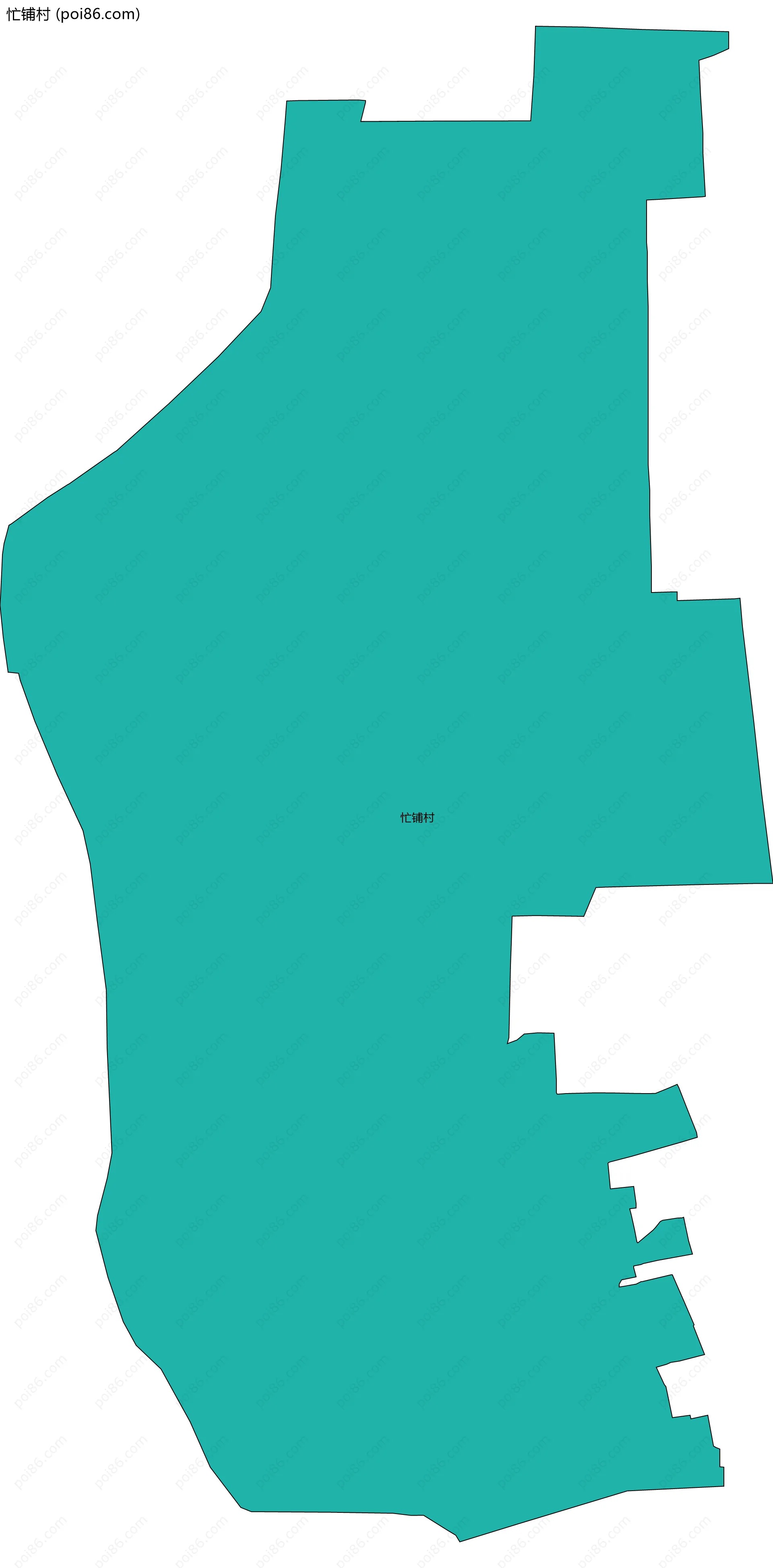 忙铺村边界地图