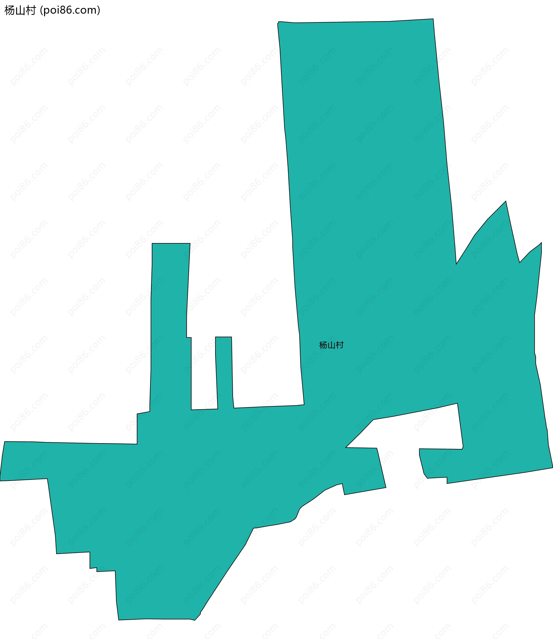 杨山村边界地图