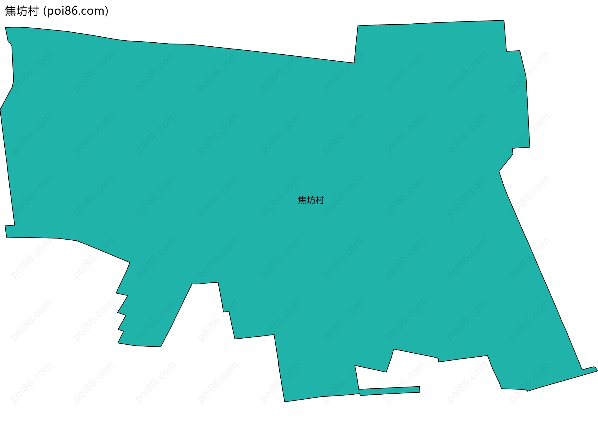 焦坊村边界地图