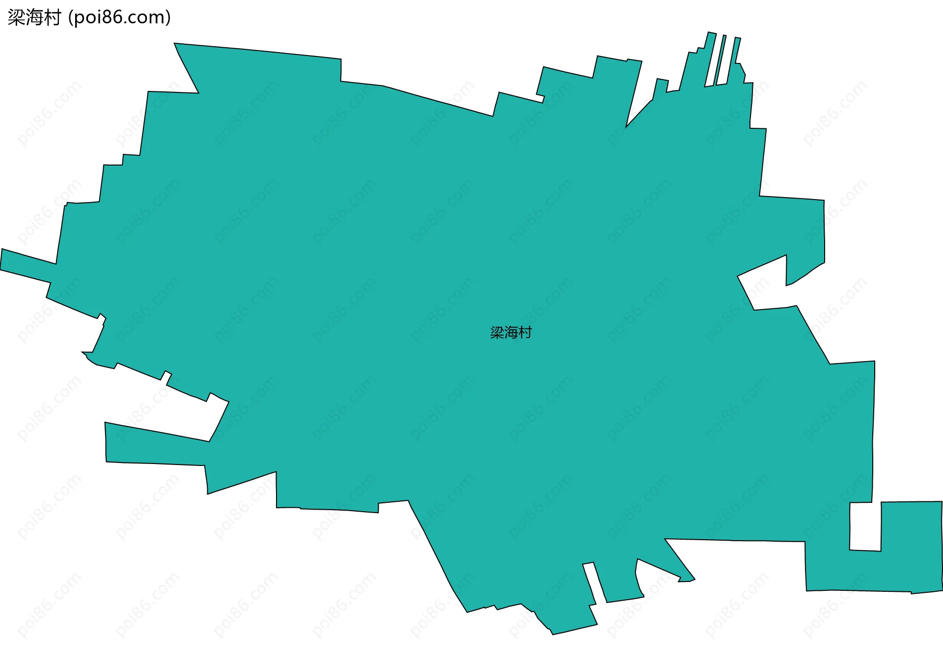 梁海村边界地图