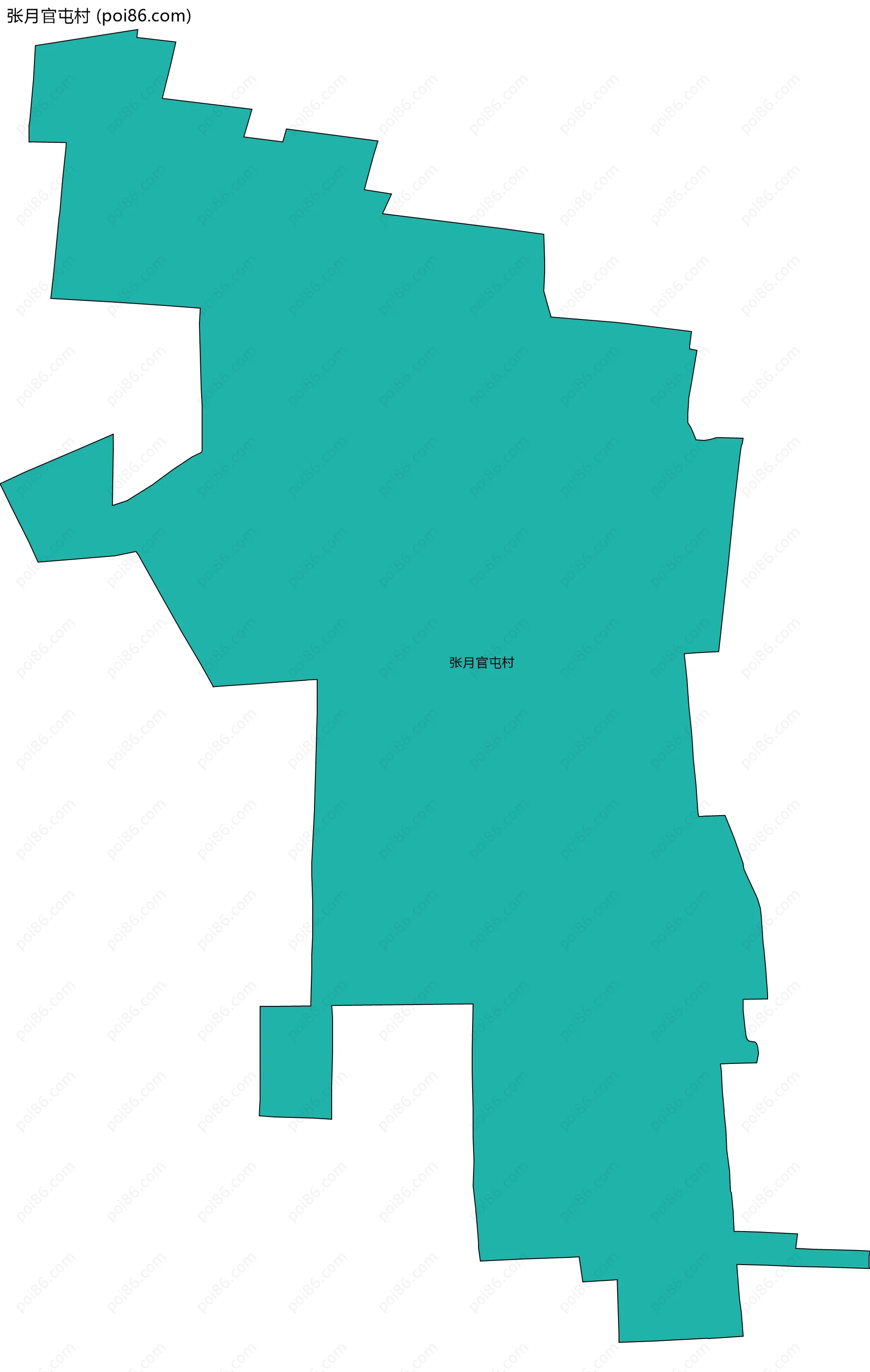 张月官屯村边界地图