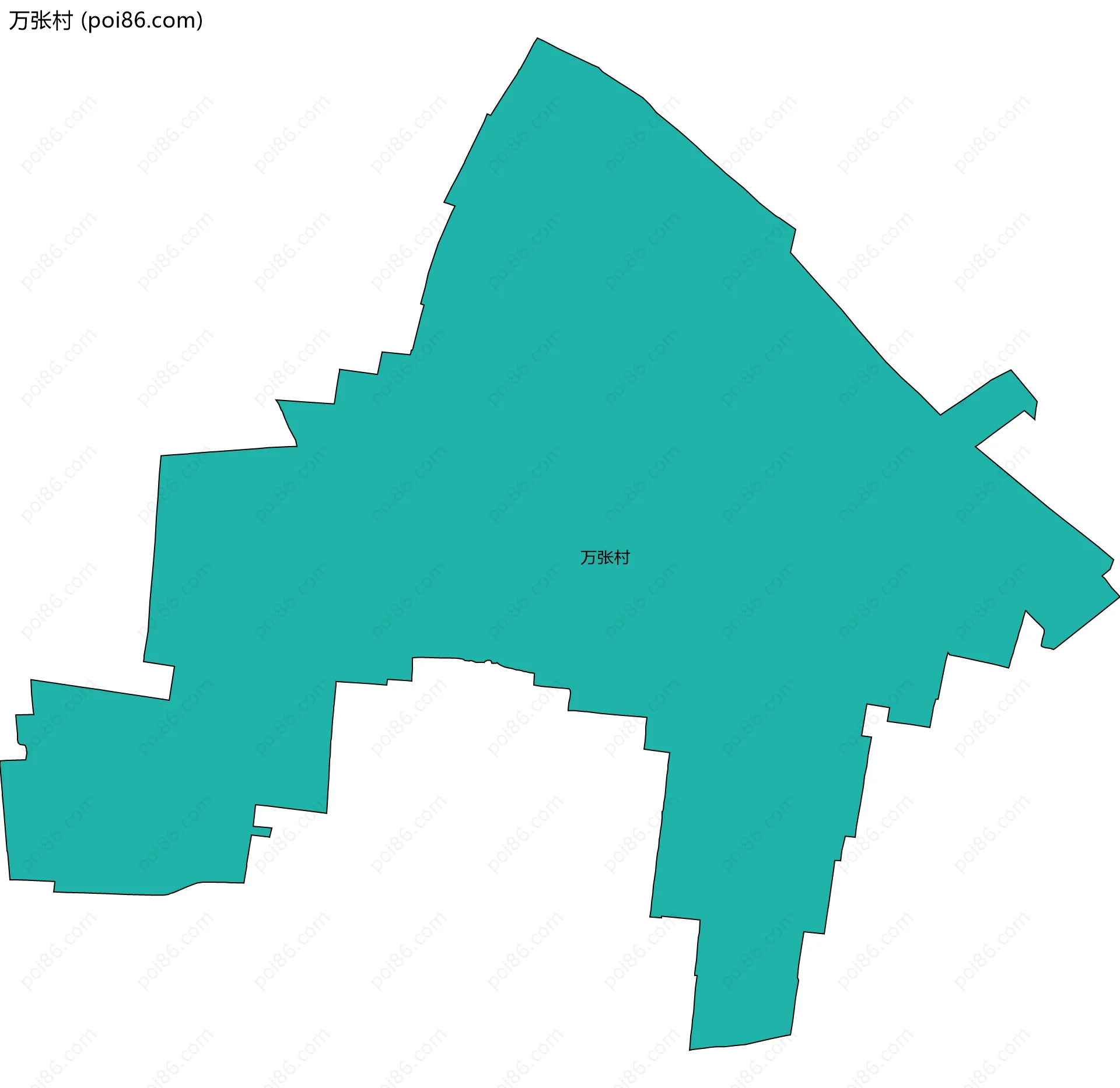 万张村边界地图