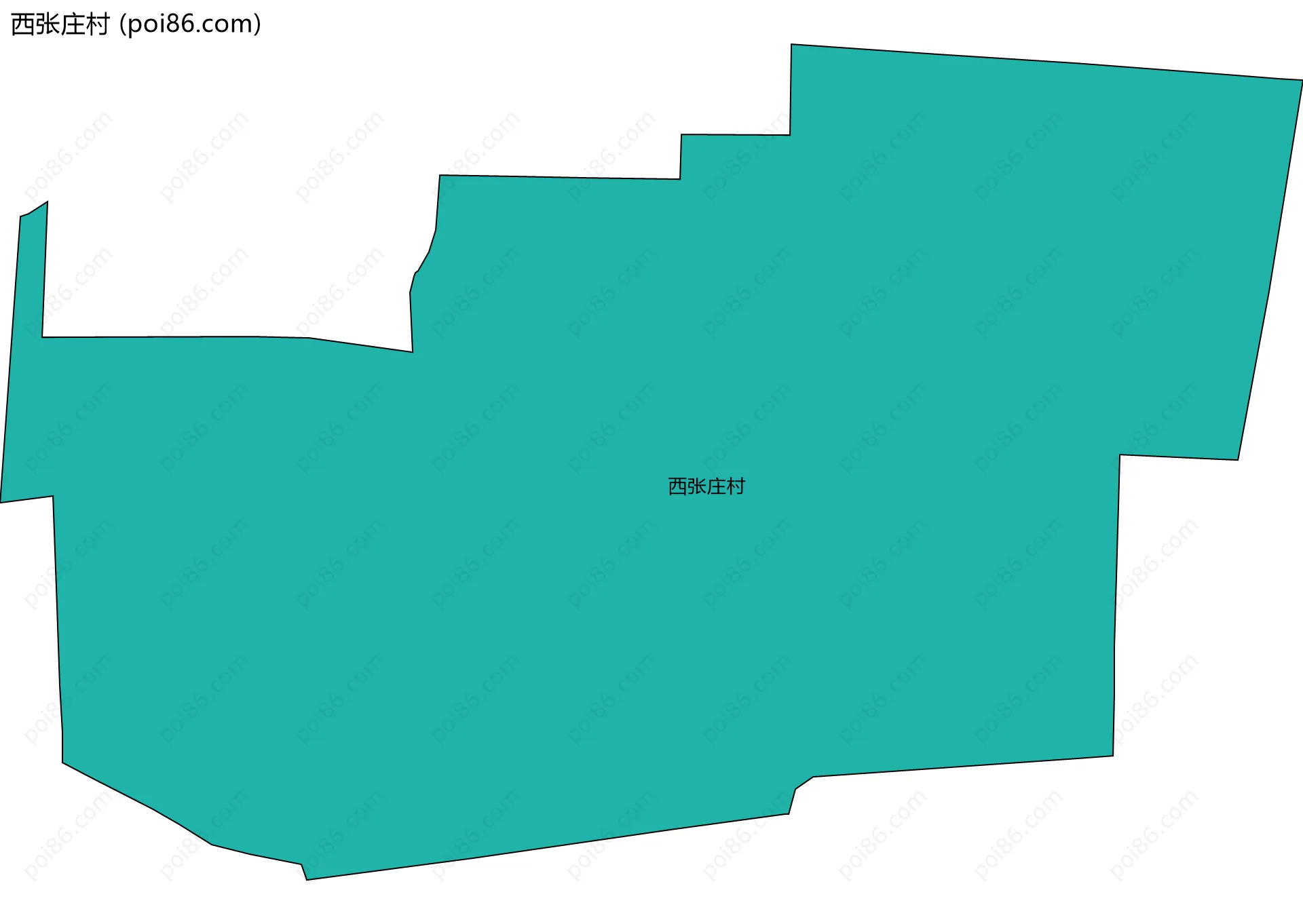 西张庄村边界地图