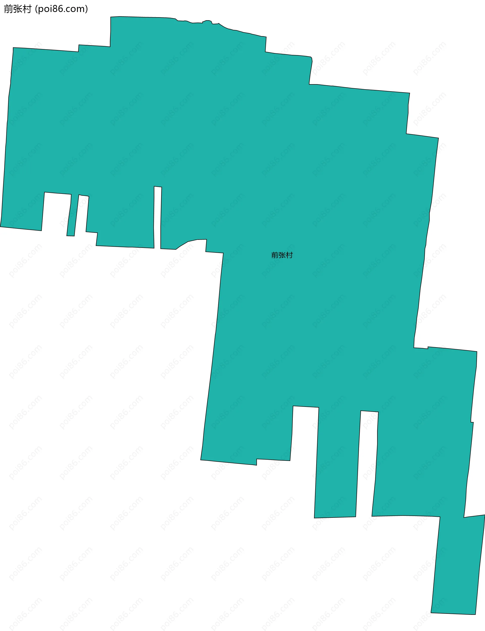前张村边界地图