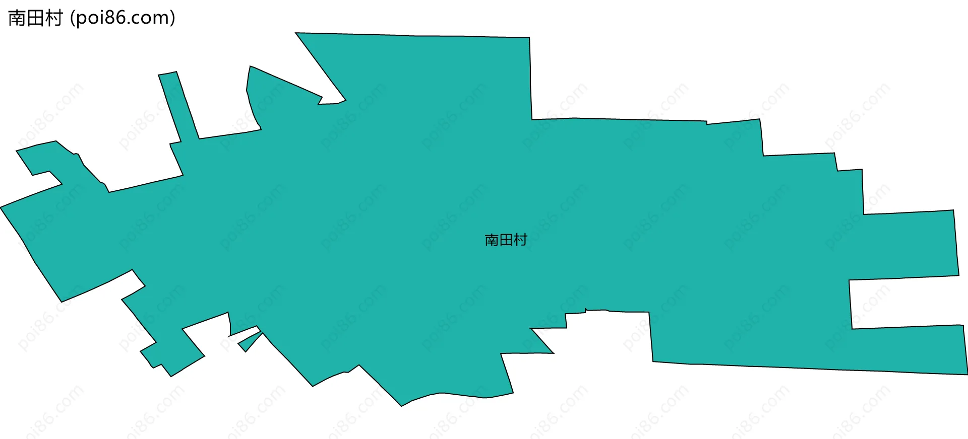 南田村边界地图