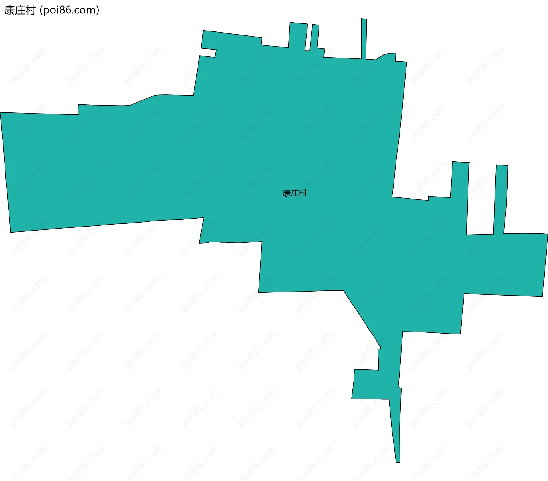 康庄村边界地图