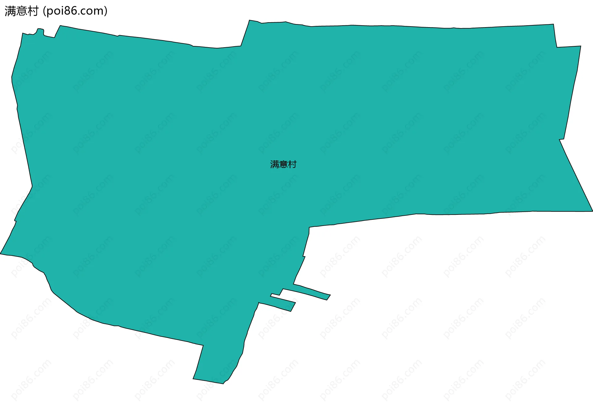 满意村边界地图