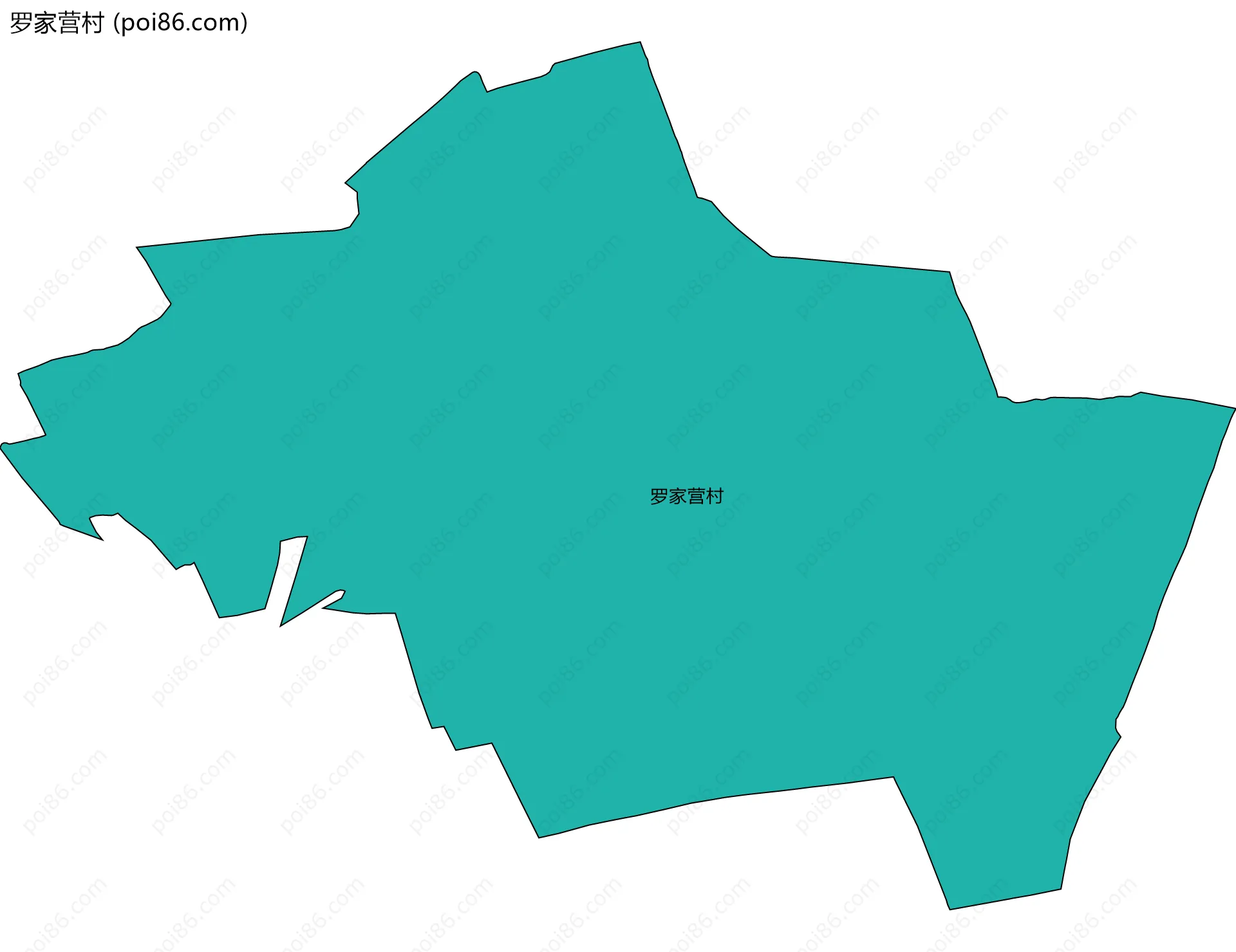 罗家营村边界地图