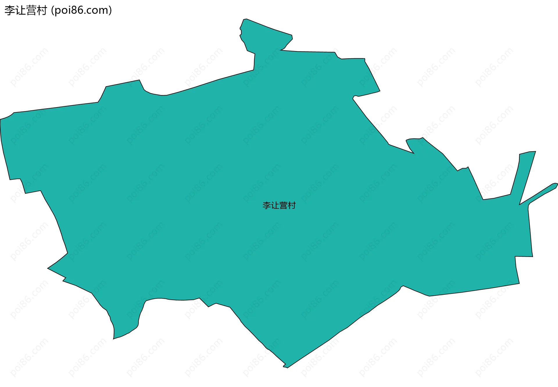 李让营村边界地图