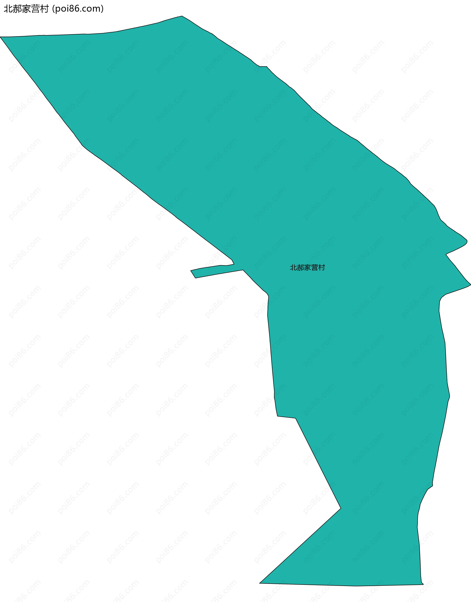 北郝家营村边界地图