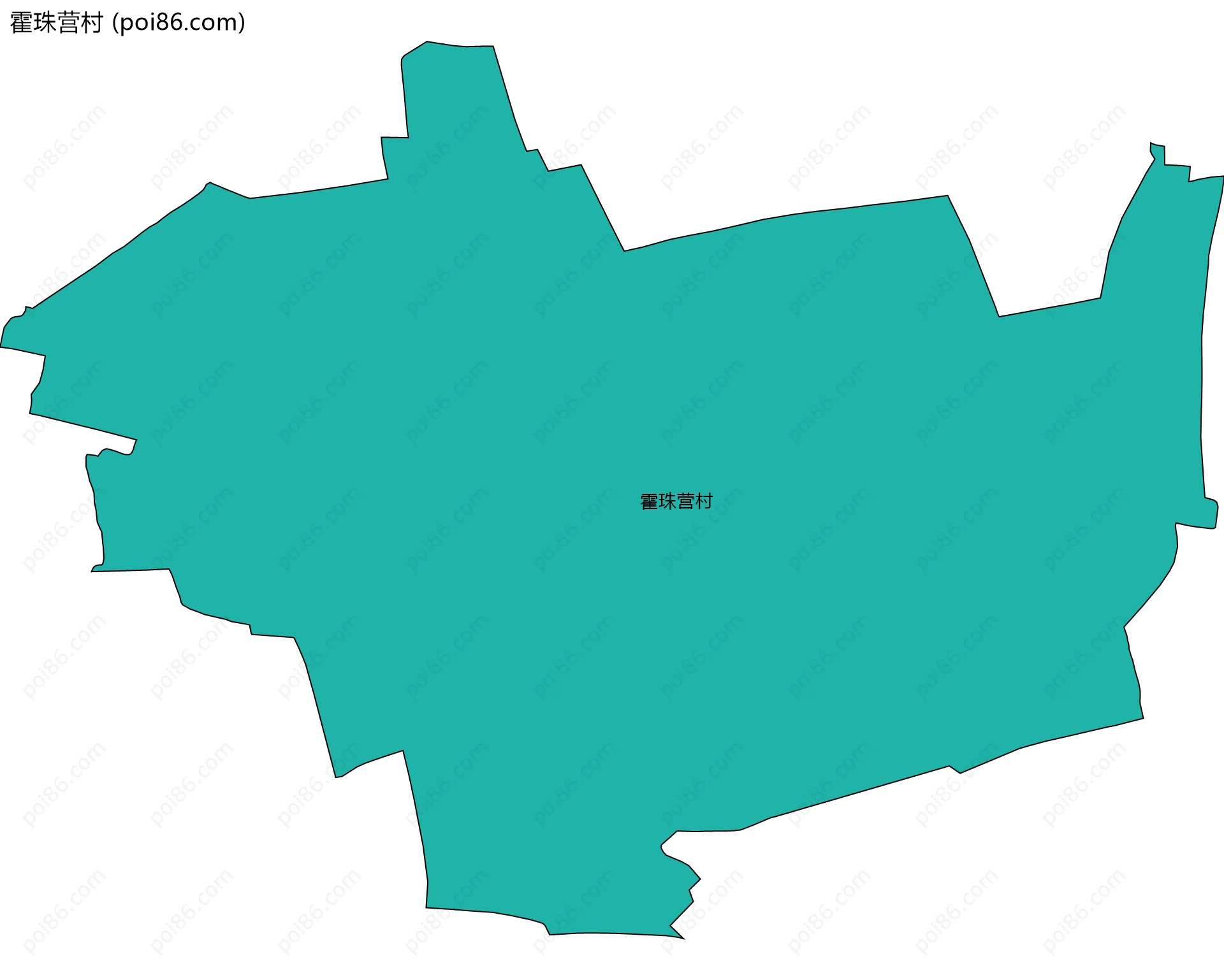 霍珠营村边界地图