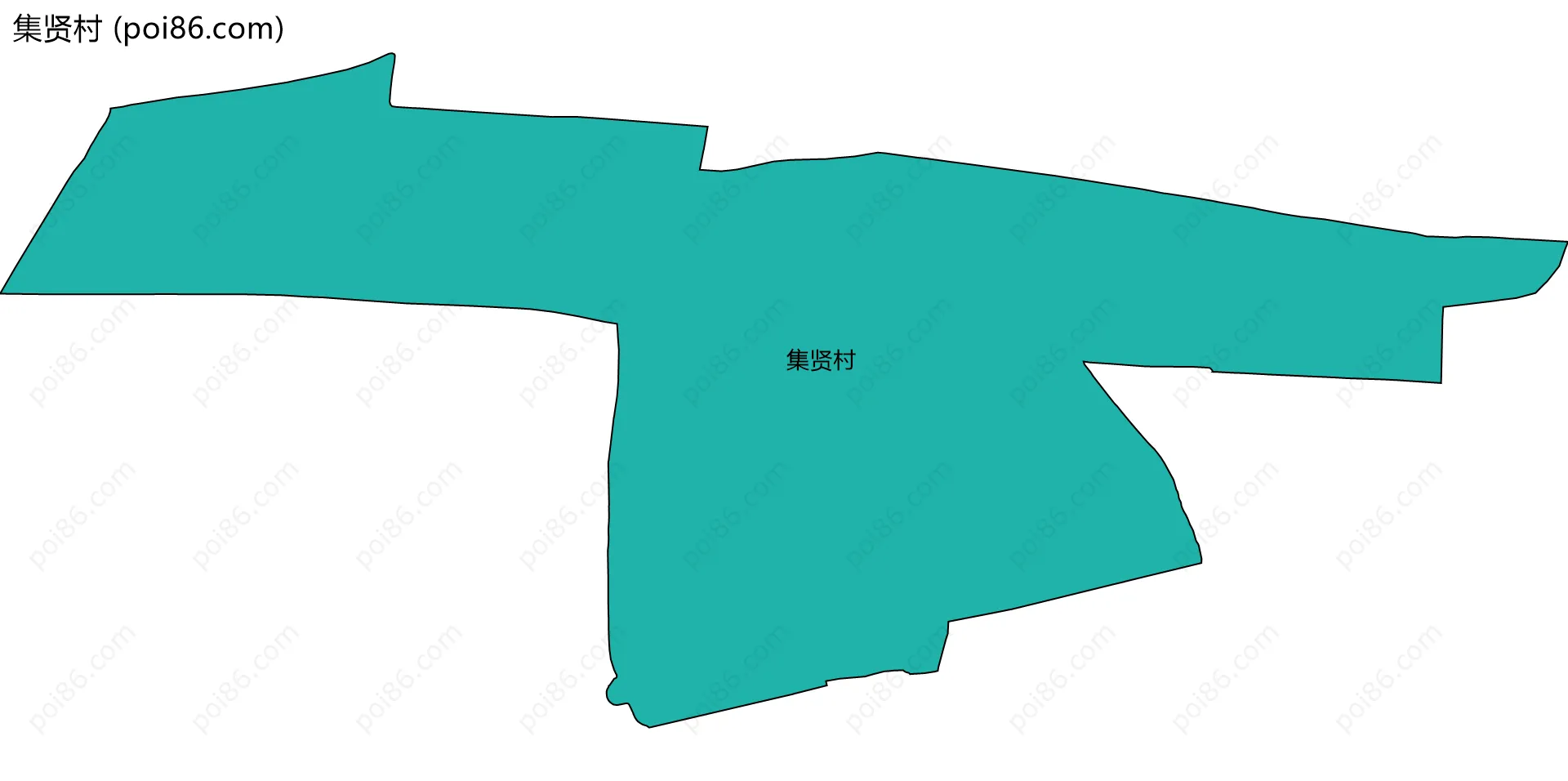 集贤村边界地图