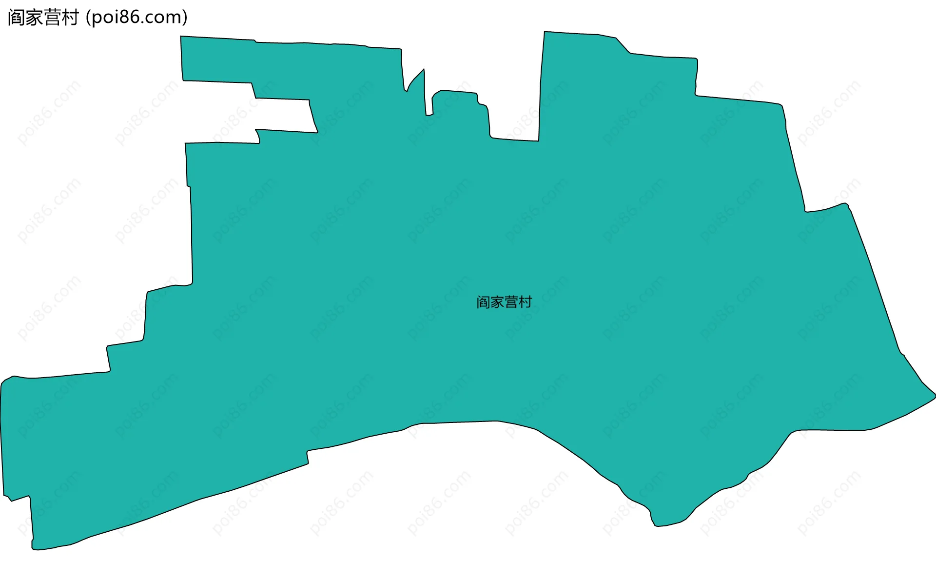 阎家营村边界地图