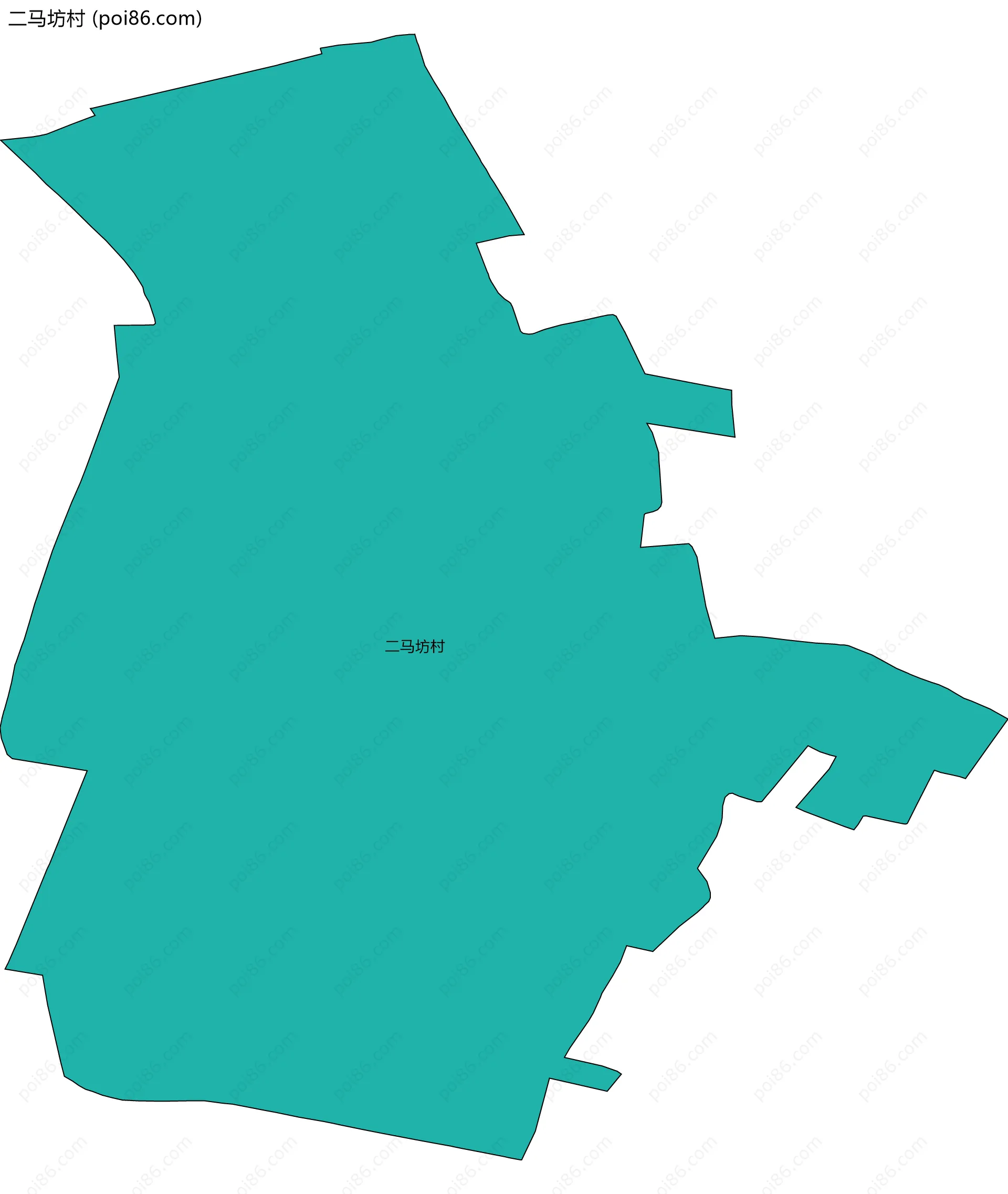 二马坊村边界地图