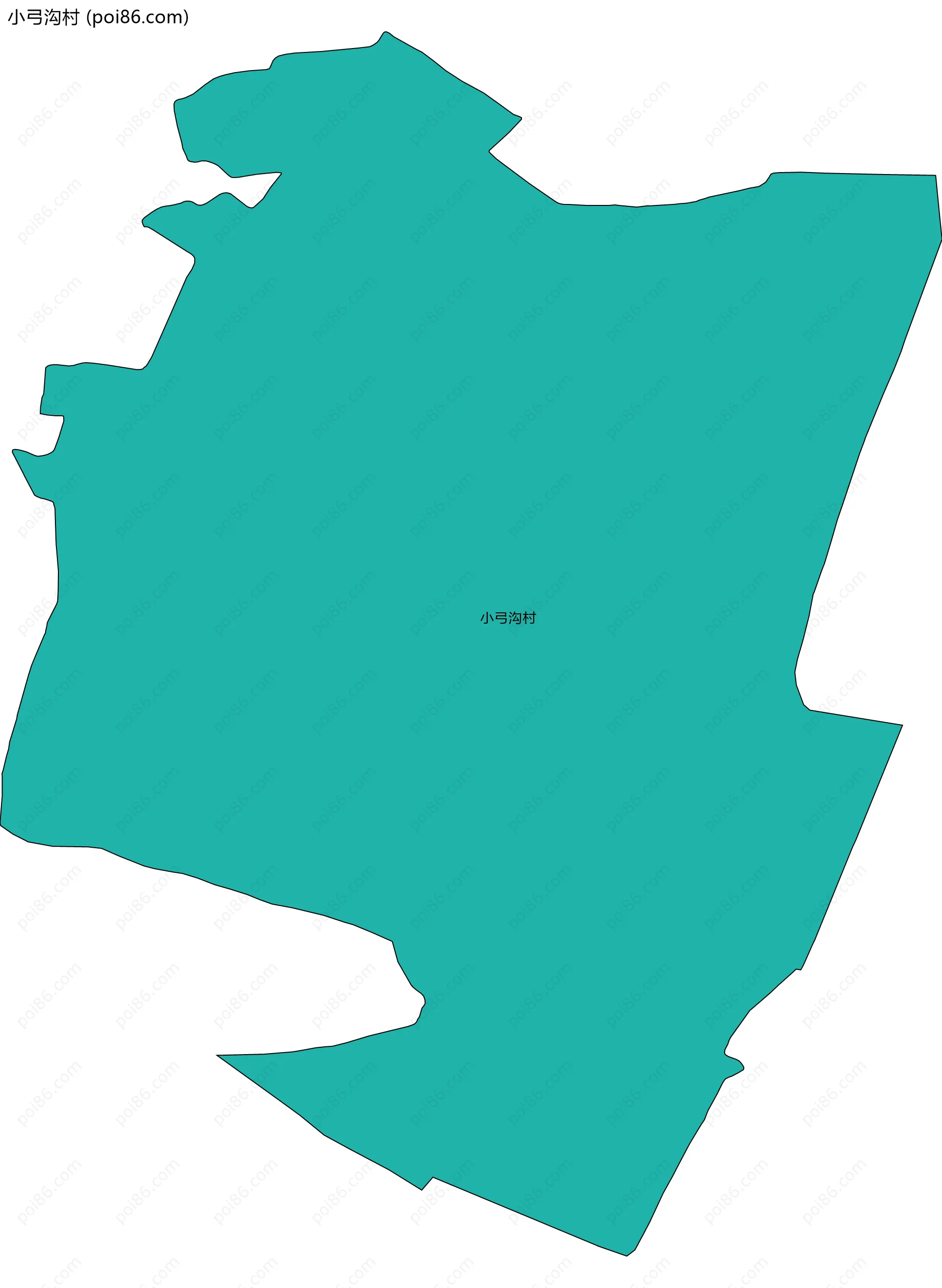 小弓沟村边界地图