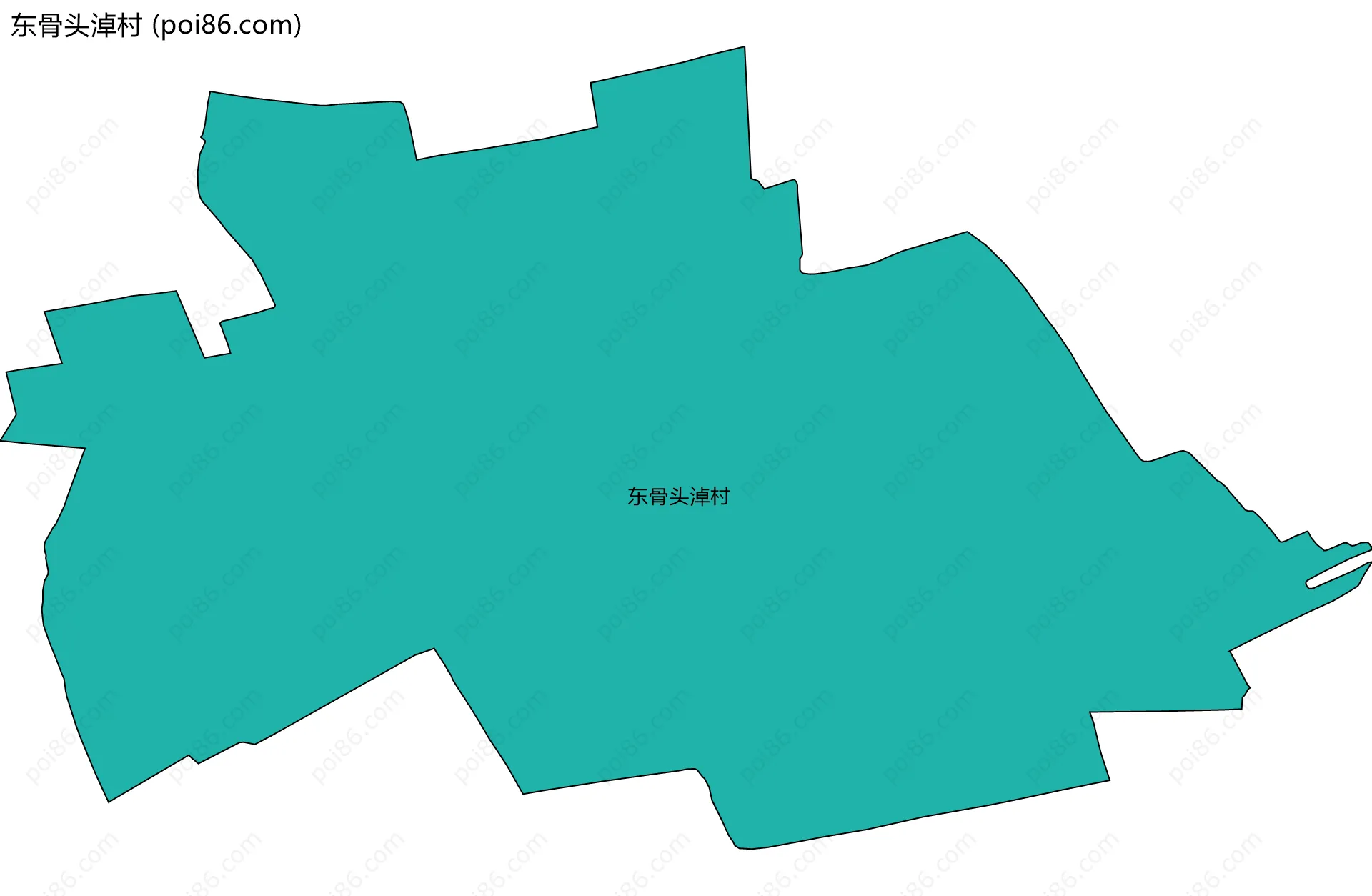 东骨头淖村边界地图