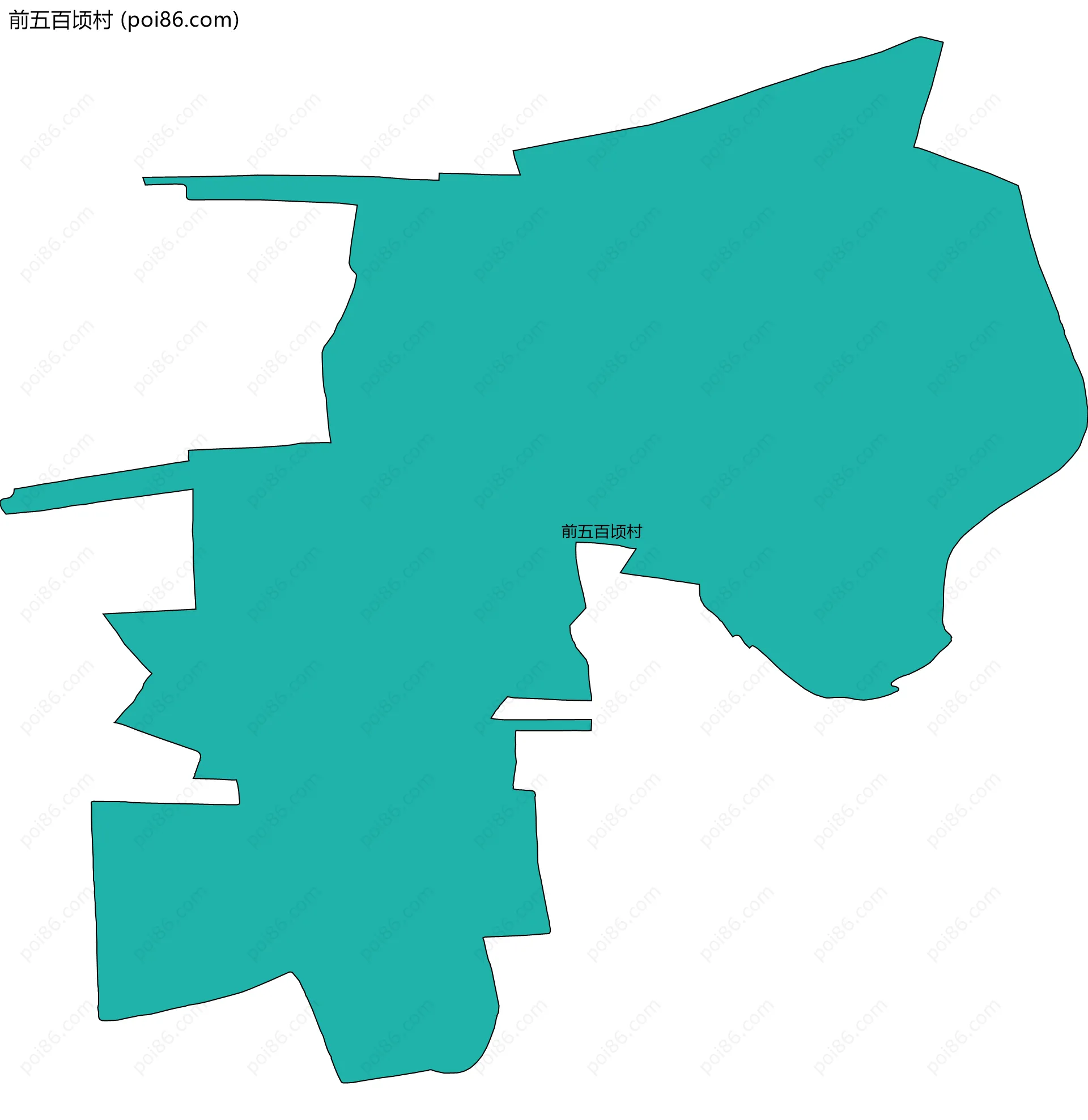 前五百顷村边界地图