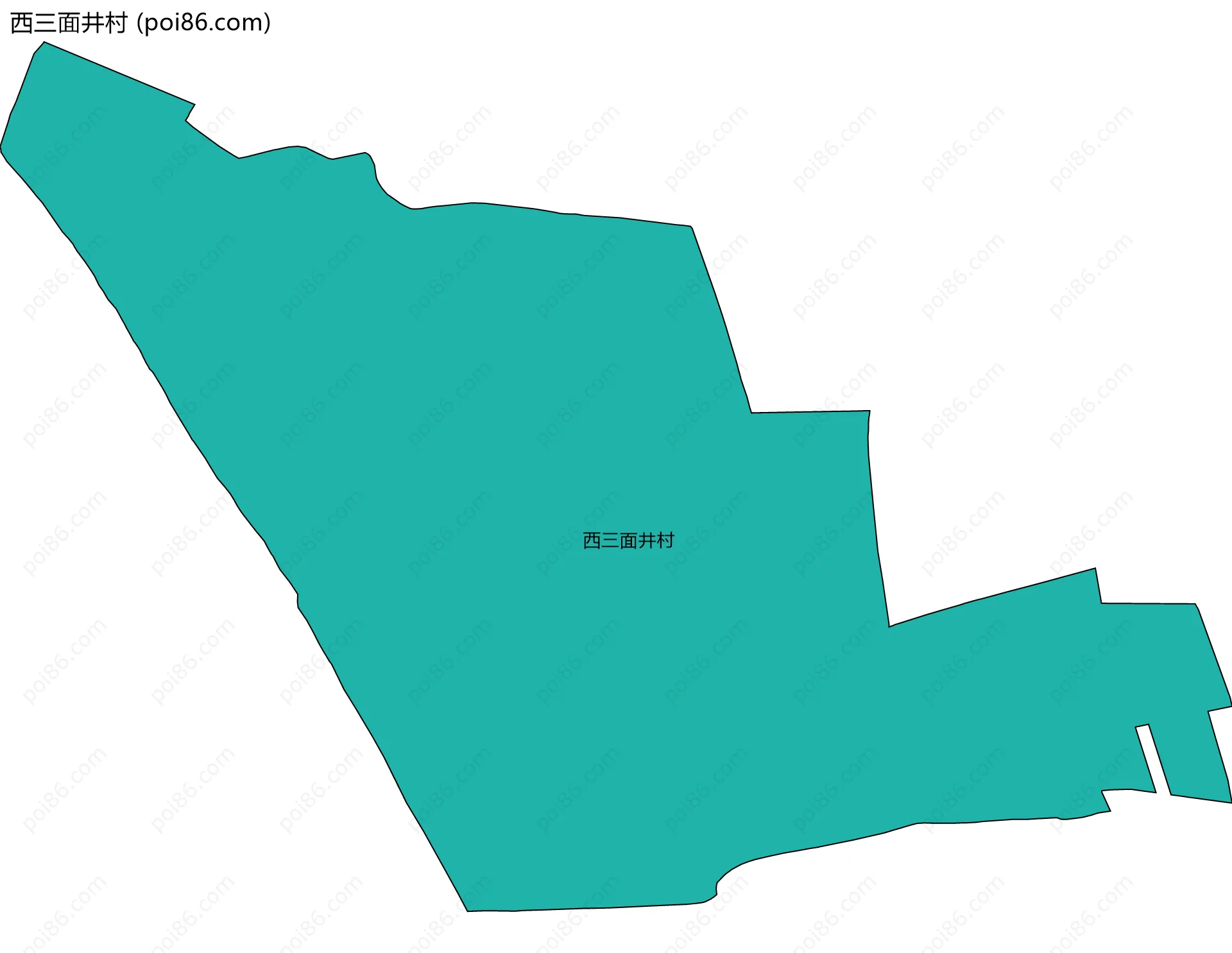 西三面井村边界地图