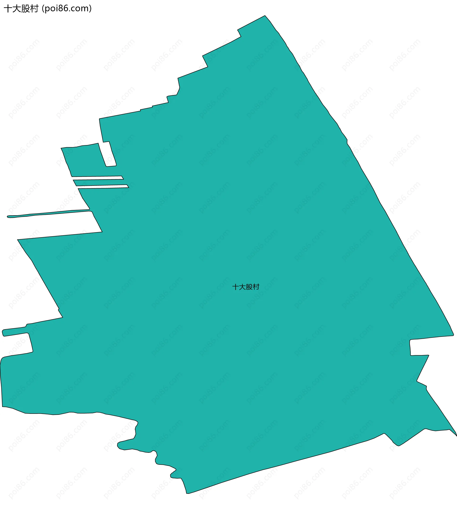 十大股村边界地图