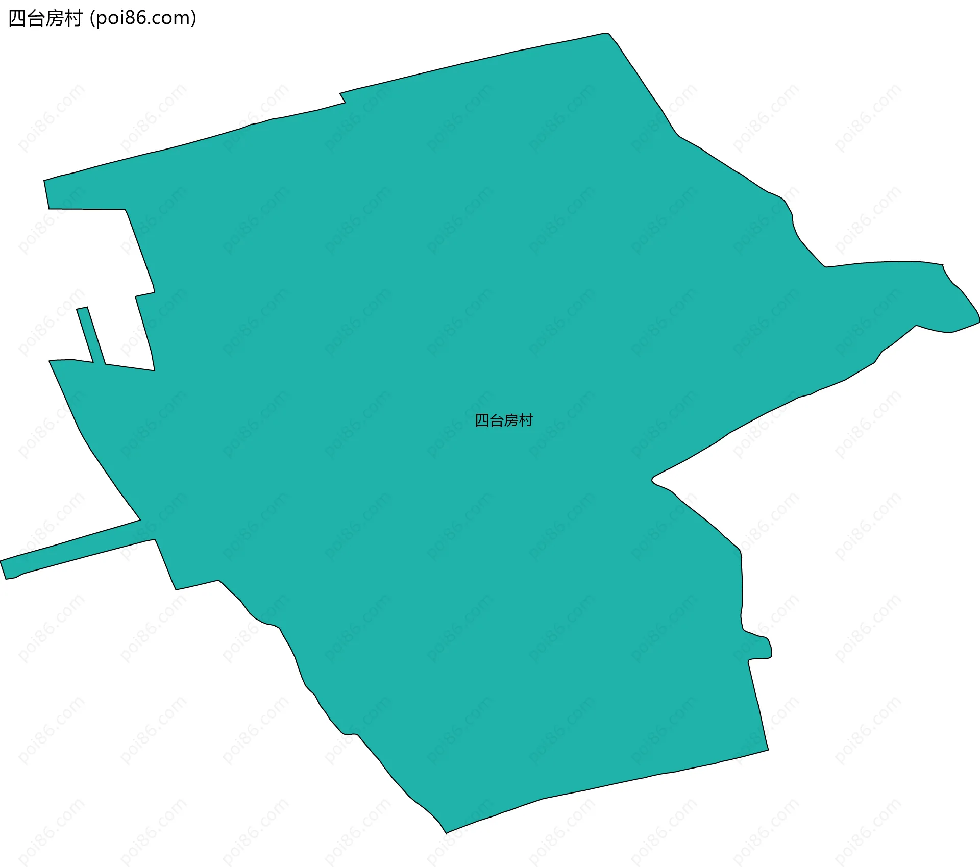 四台房村边界地图