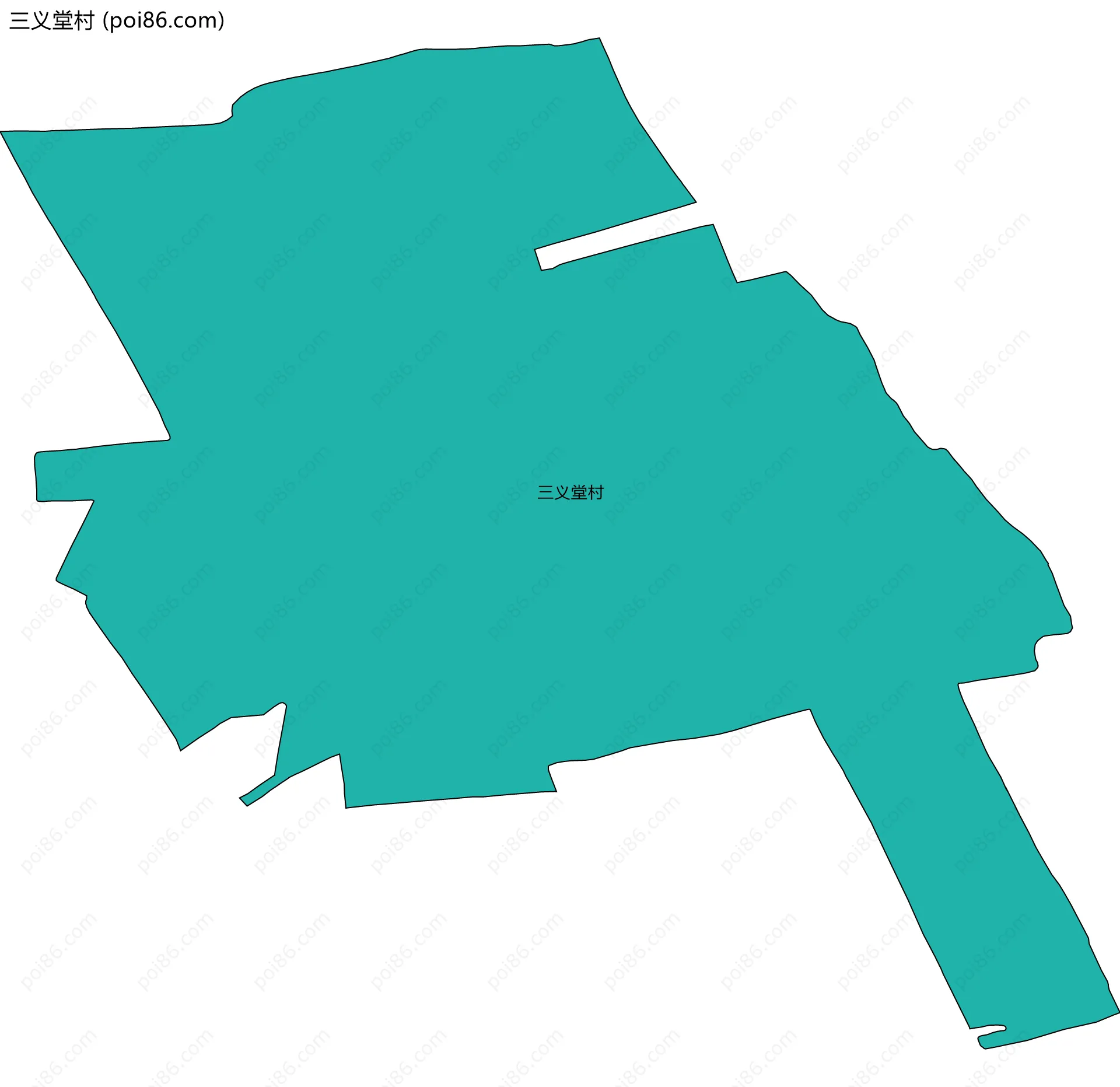 三义堂村边界地图