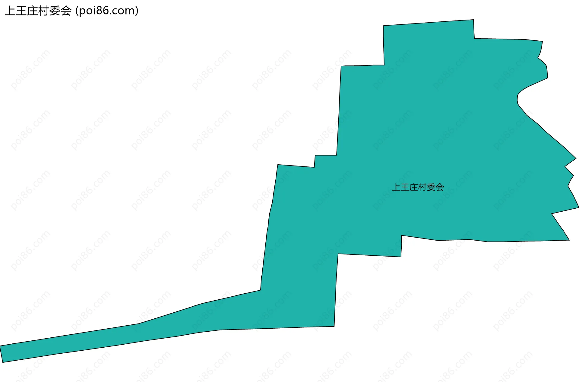 上王庄村委会边界地图