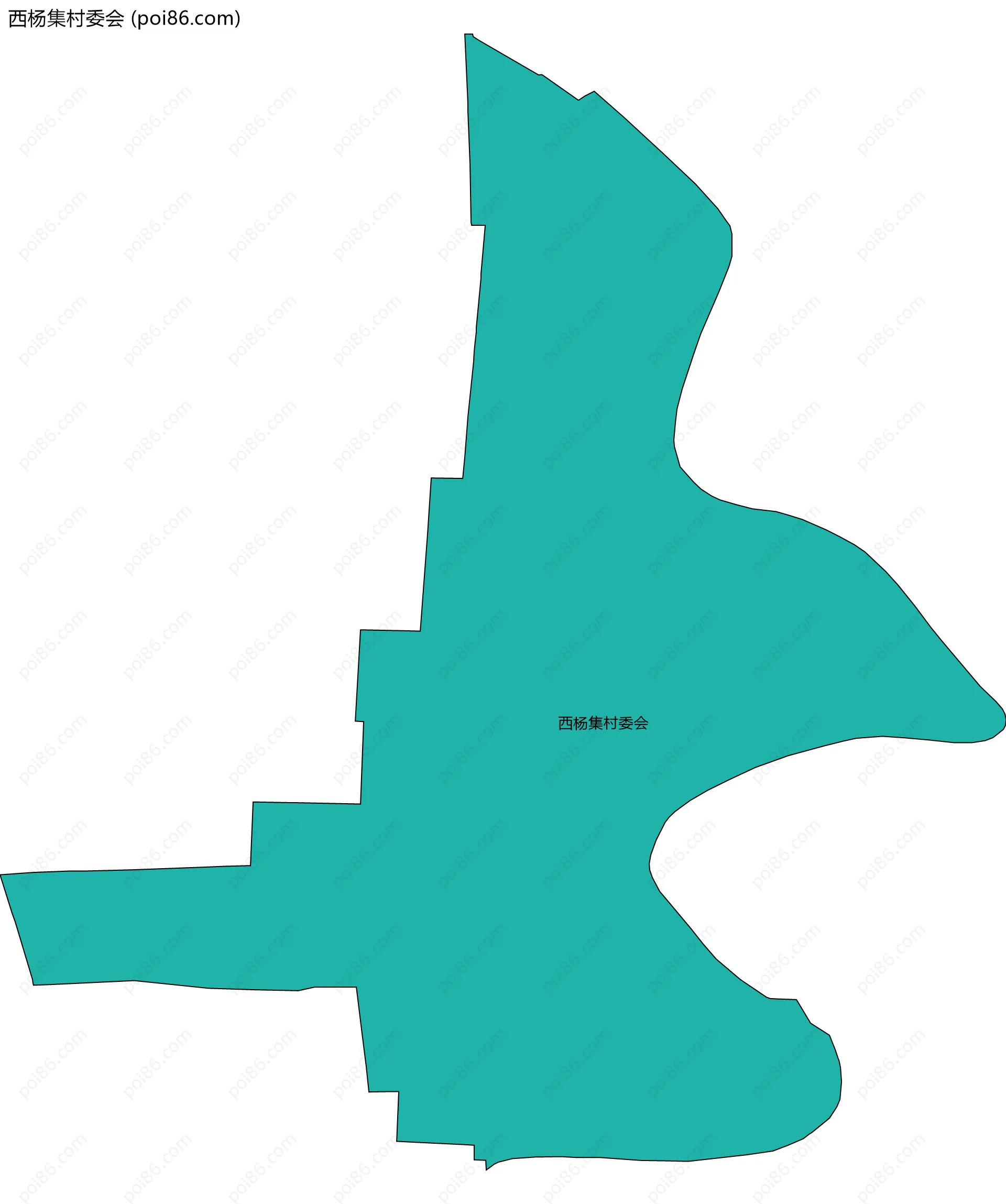 西杨集村委会边界地图