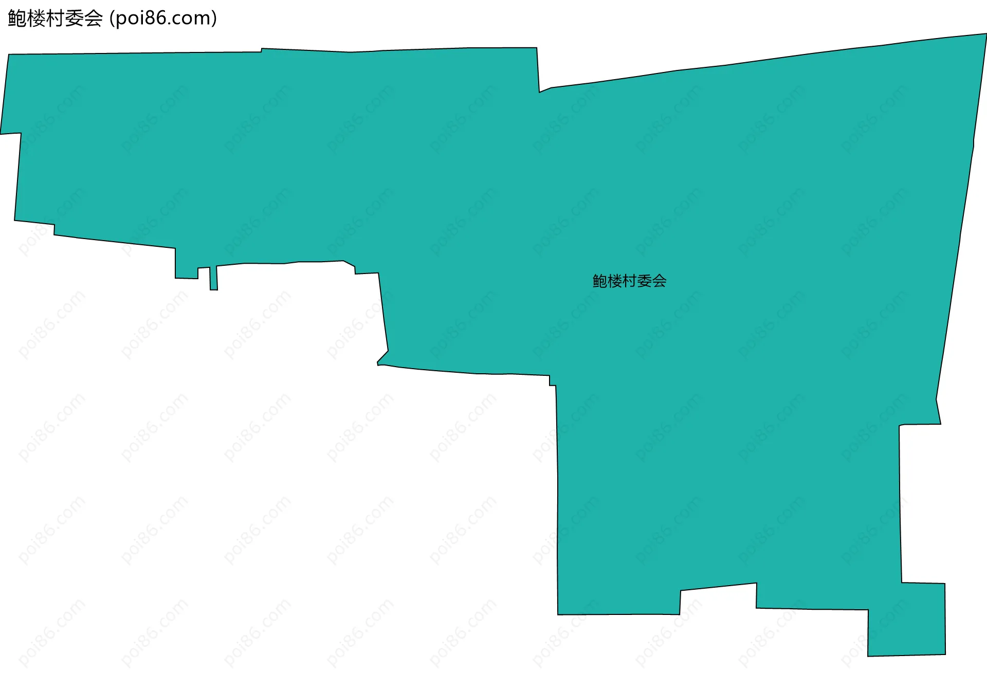 鲍楼村委会边界地图