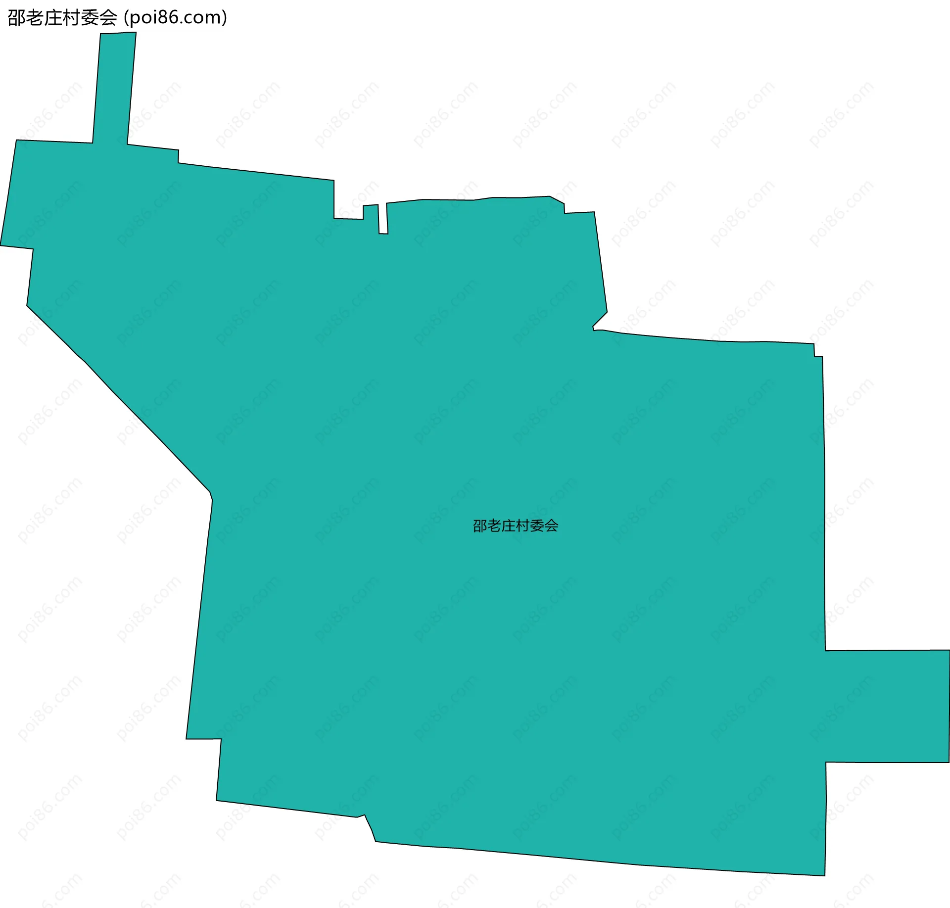 邵老庄村委会边界地图