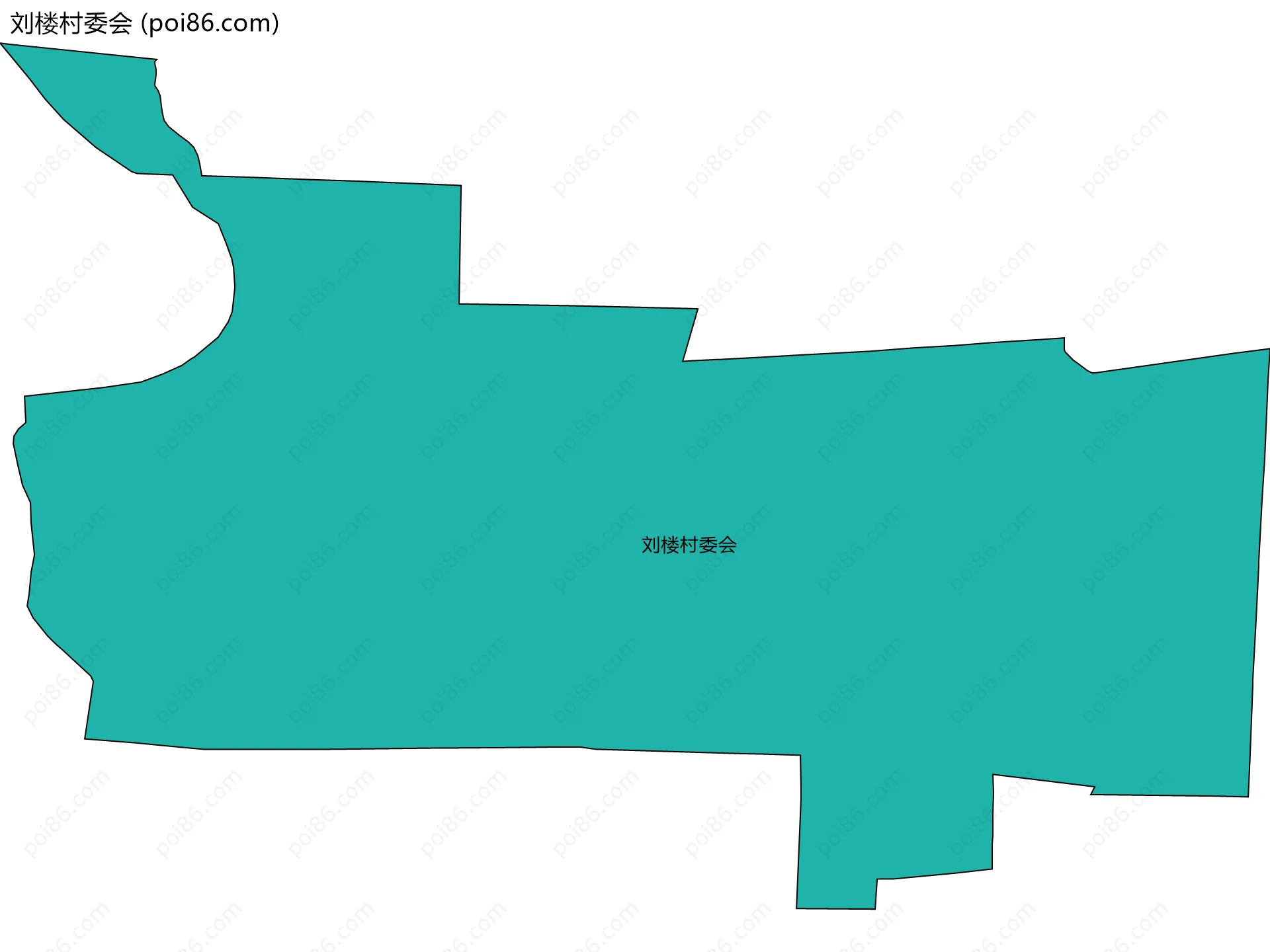 刘楼村委会边界地图