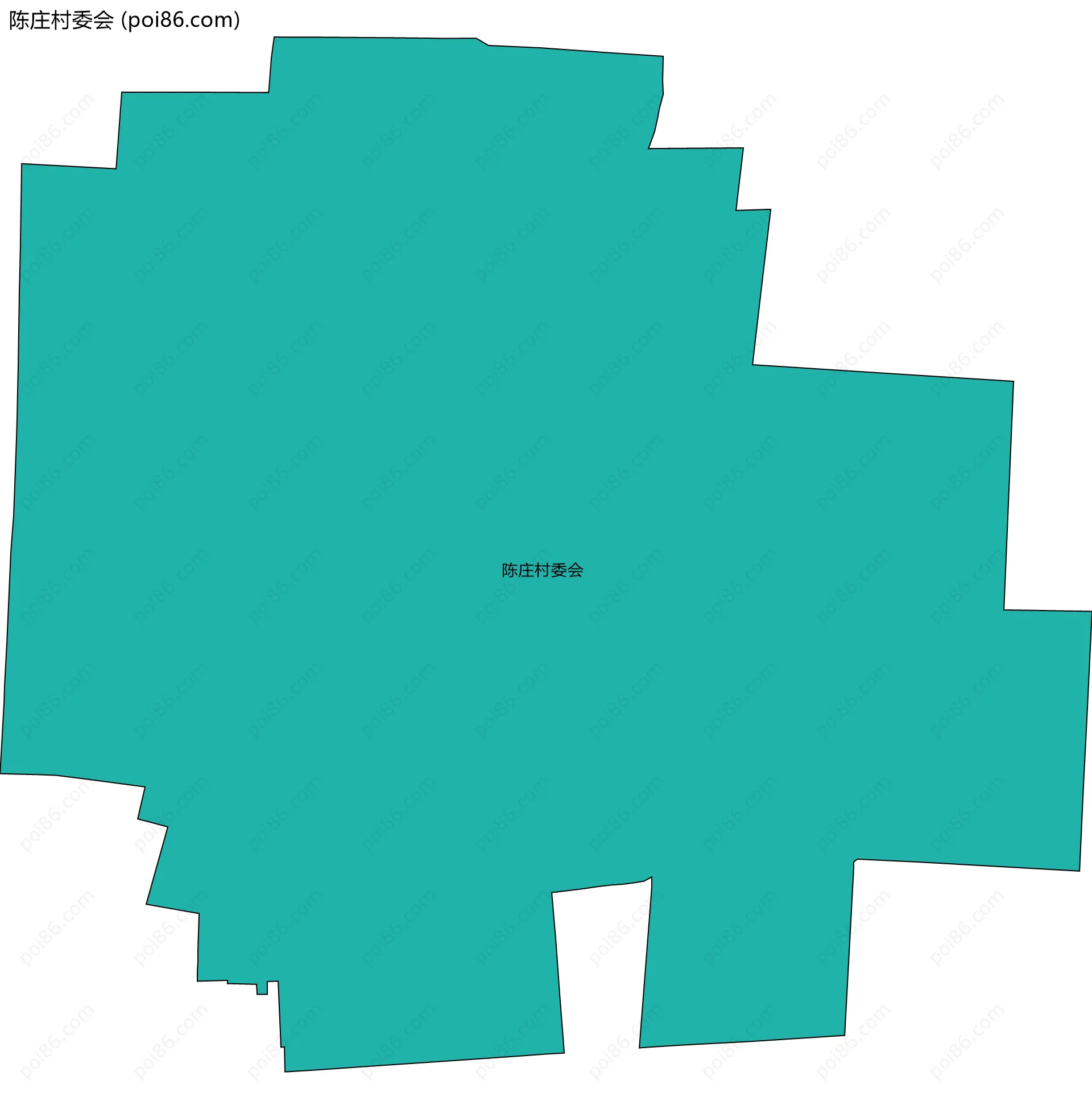 陈庄村委会边界地图