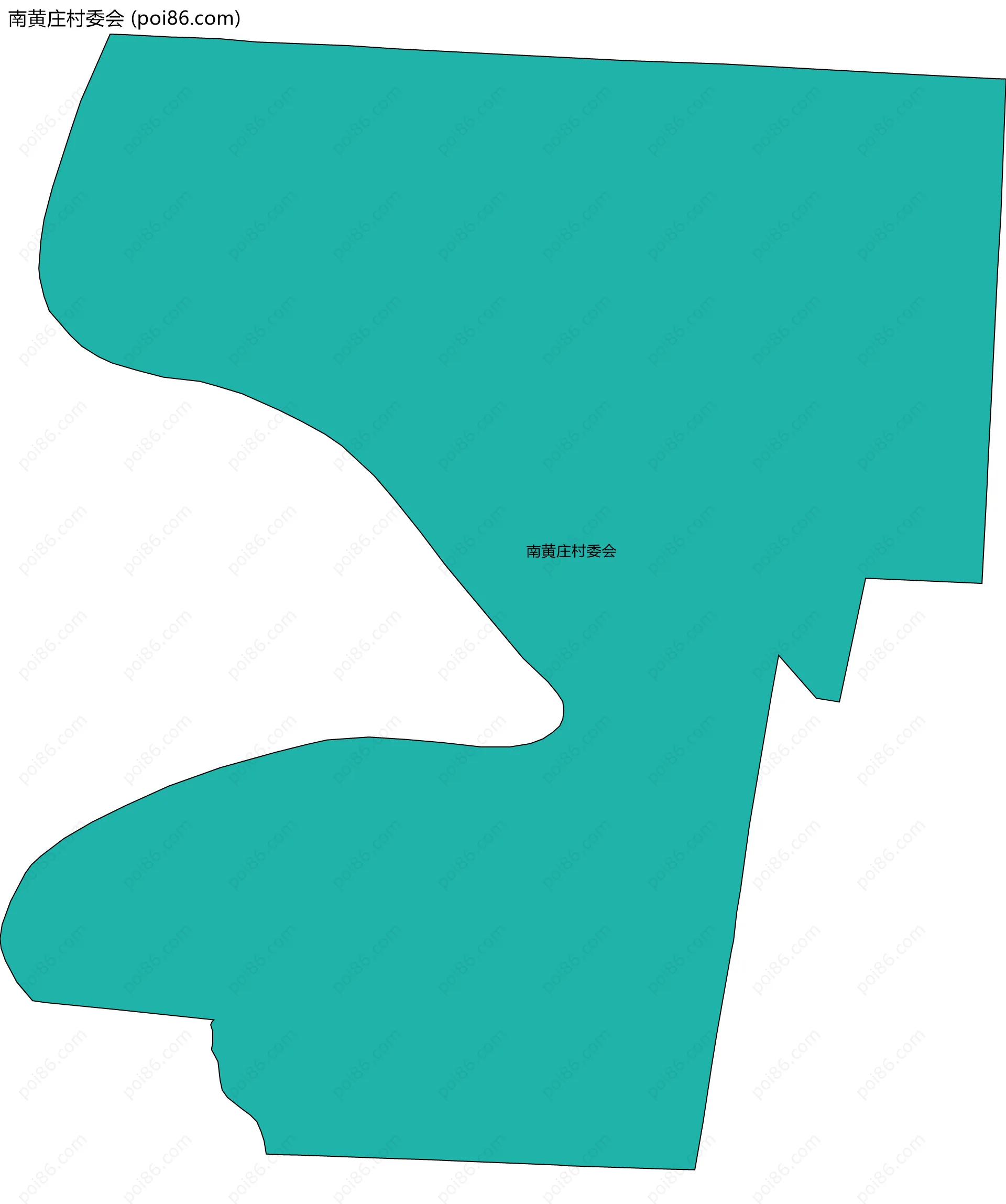 南黄庄村委会边界地图