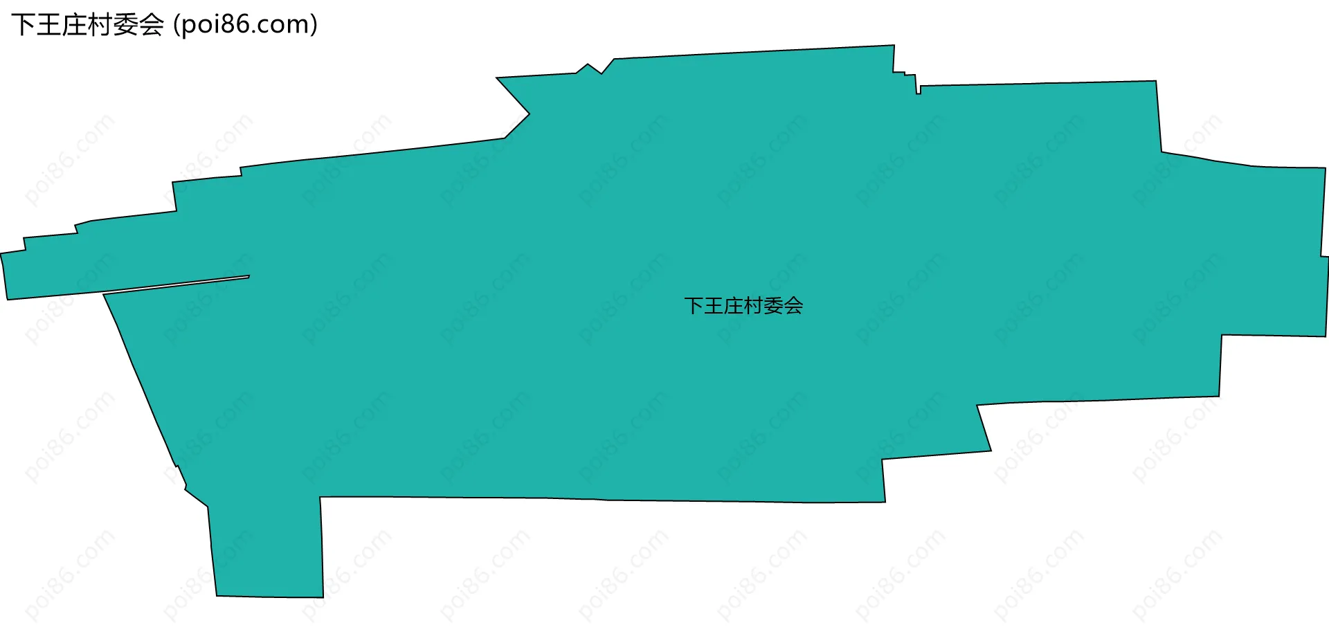 下王庄村委会边界地图