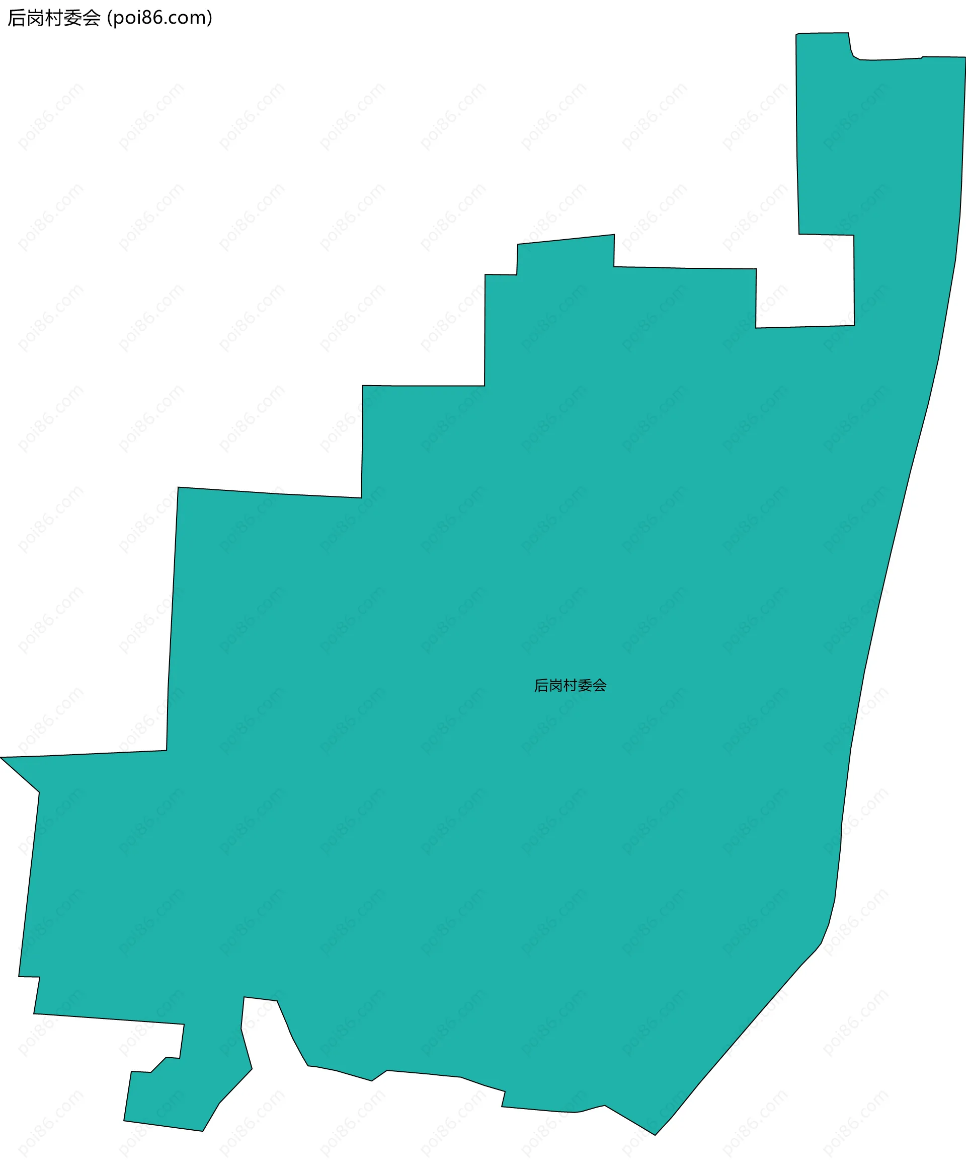 后岗村委会边界地图